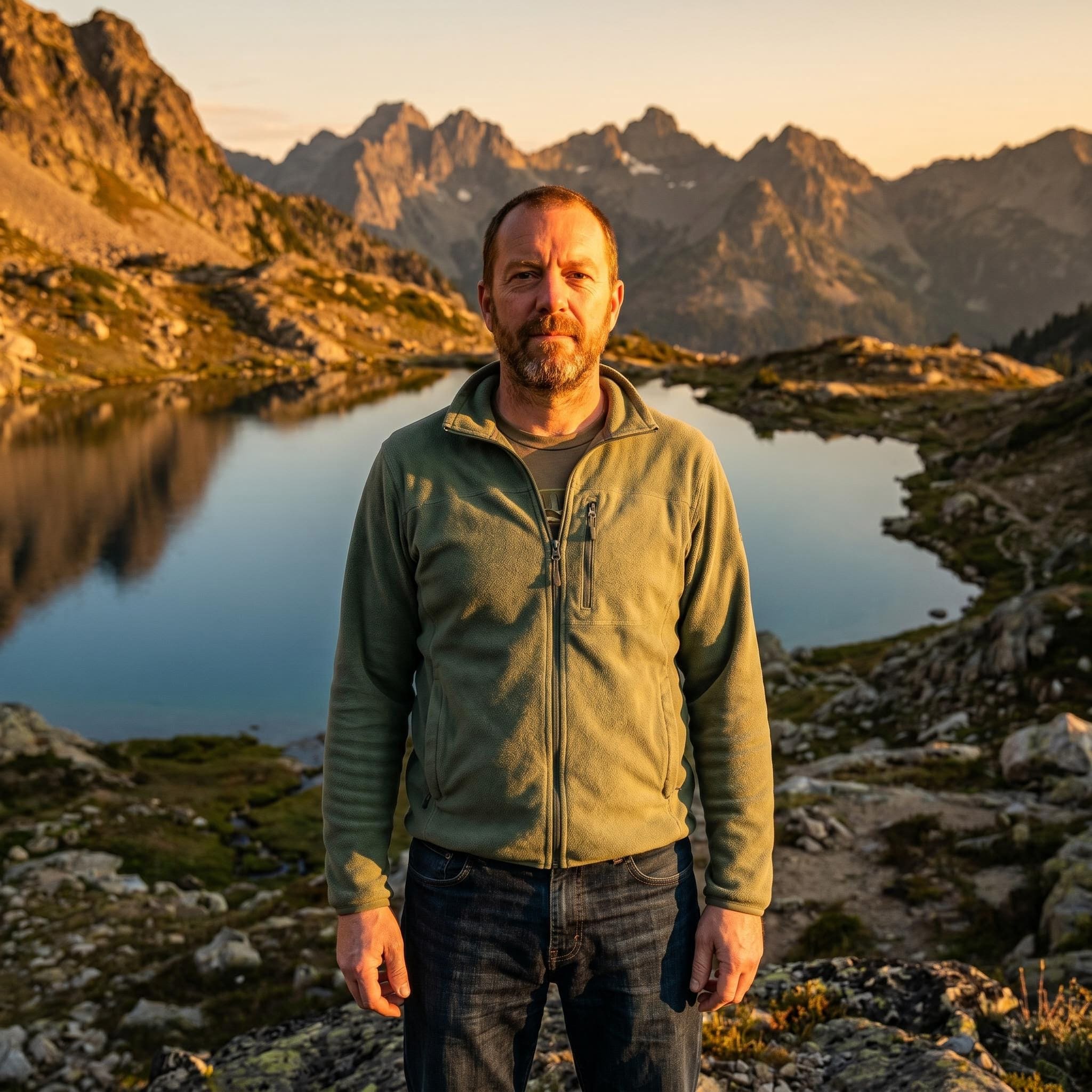 Dad transported to dream mountain location with AI