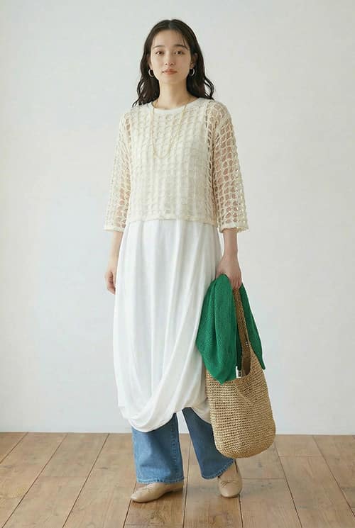 お花見デートコーデ