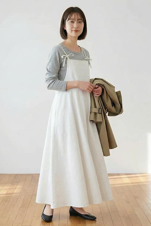 お花見デートコーデ