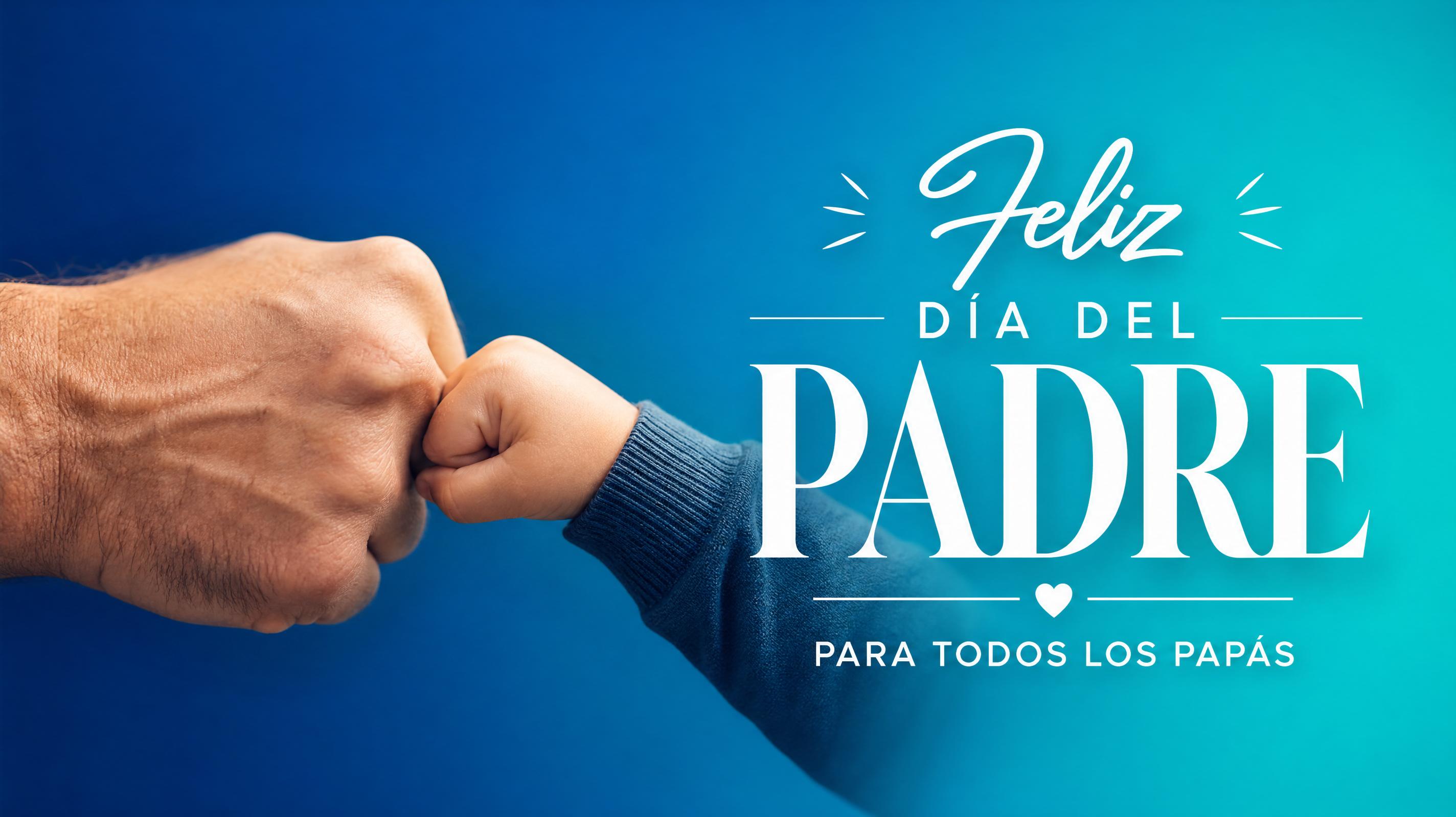 Banner horizontal de Día del Padre para Facebook generado con IA