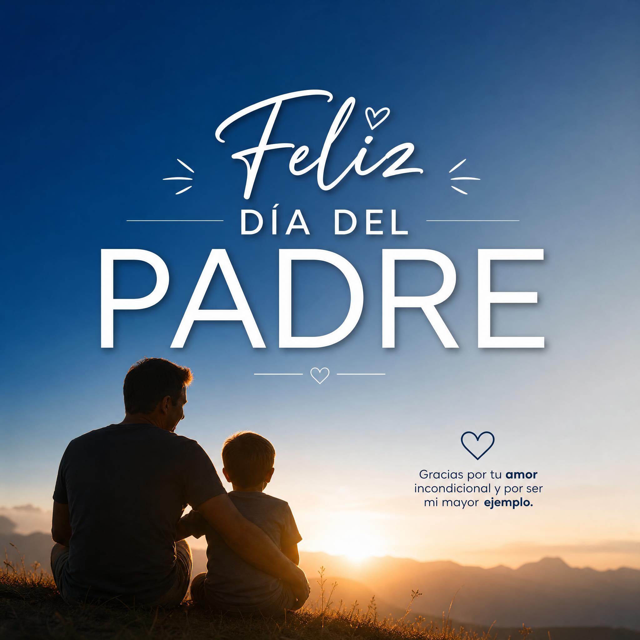 Visual cuadrado de Día del Padre para Instagram generado con IA