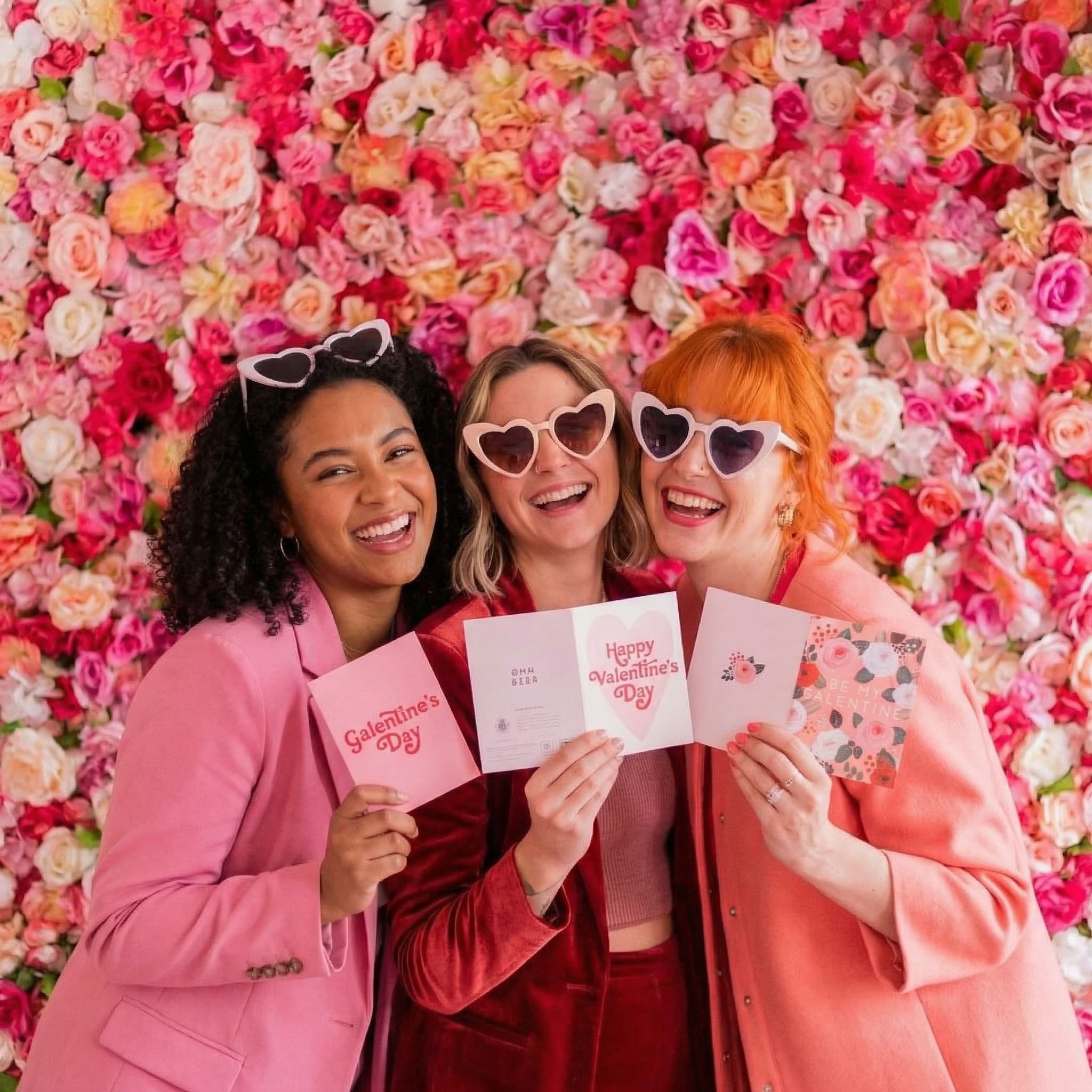 Galentine's Day Photo Ideas: Home DIY & AI Creations - DIY Flower Wall