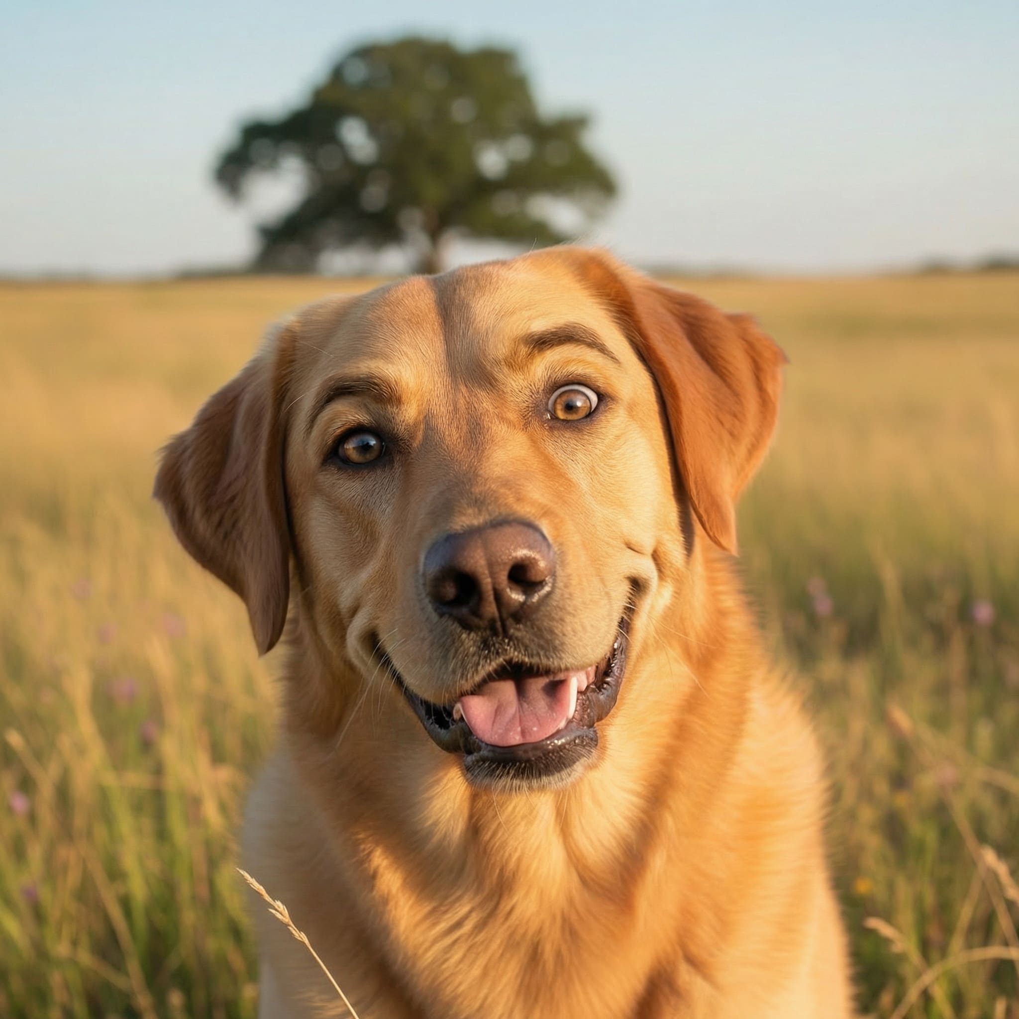 Generated AI Dog-Human Morph After