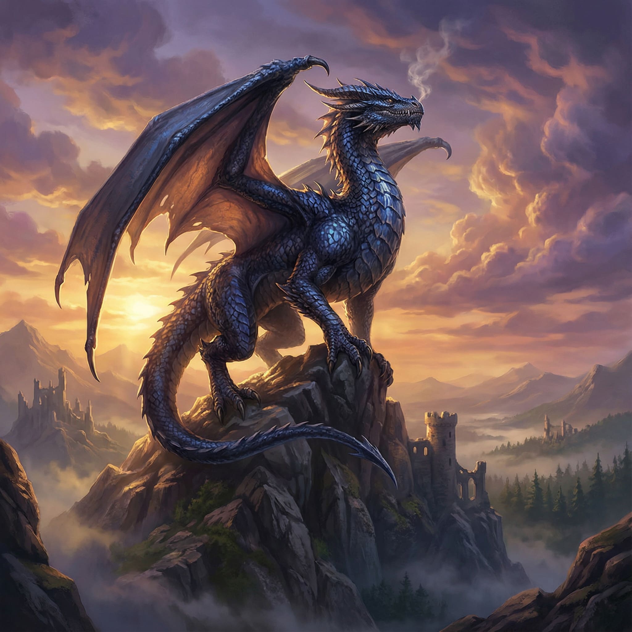 Majestic Dragon AI Image