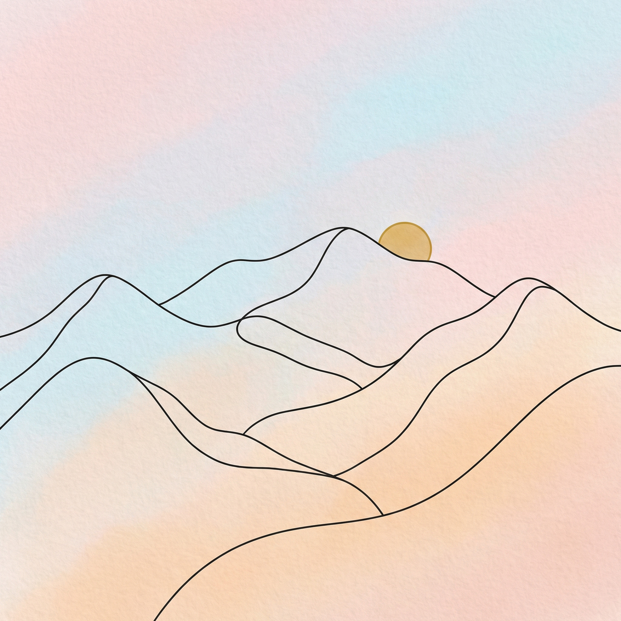 Minimal landscape drawing