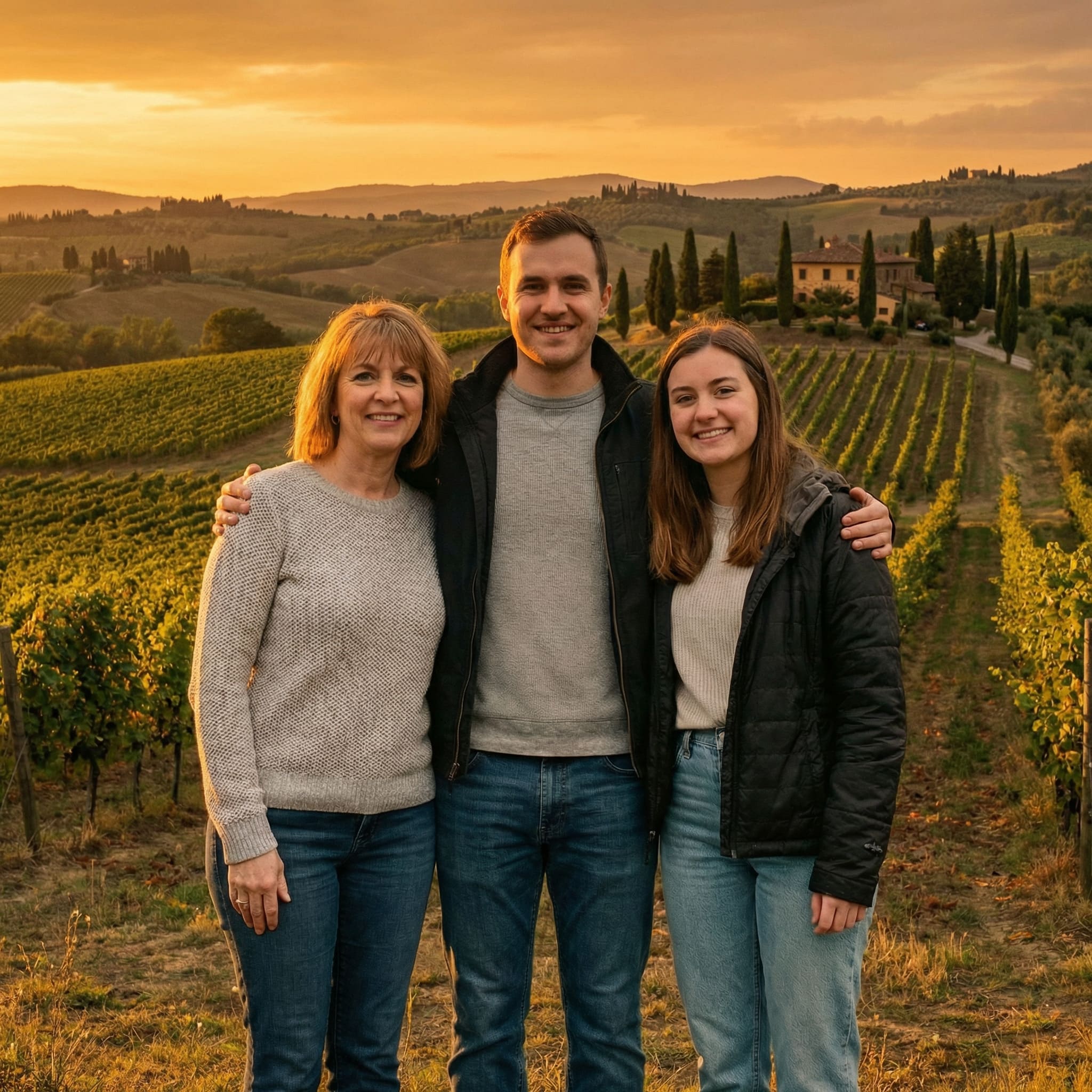 Family photo transported to dream location with AI