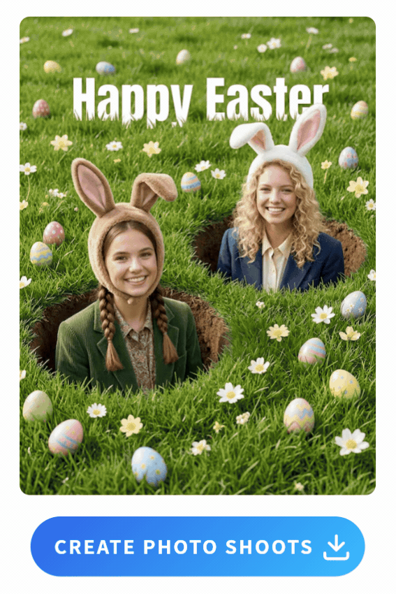 Create Aesthetic Easter Photo Shhots in Seconds with PhotoDirector AI Creative Studio