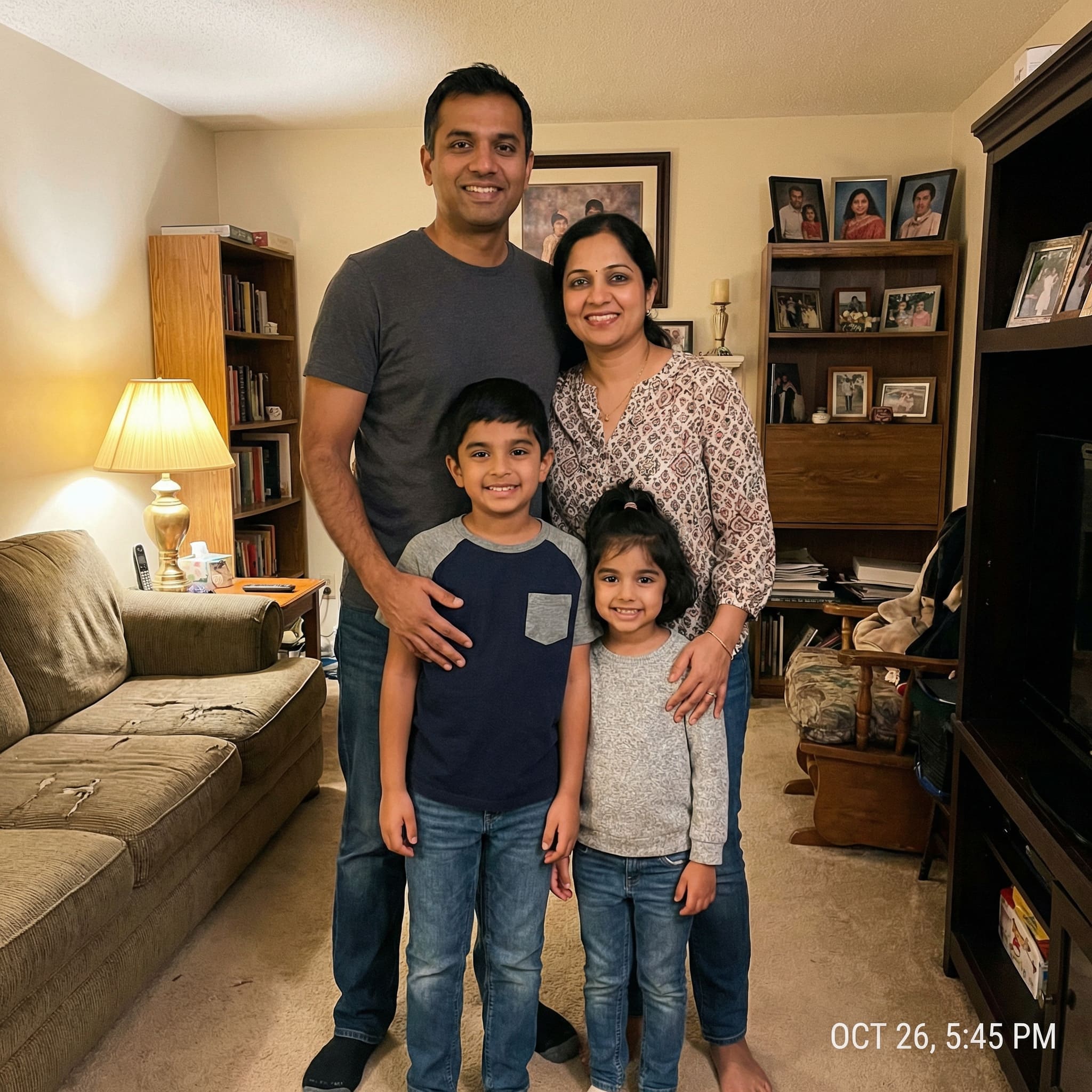 Original family photo before AI Eid transformation