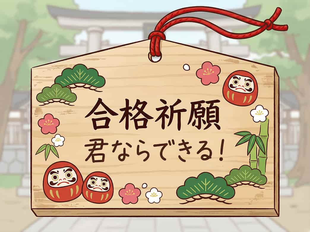 受験応援メッセージカードサンプル 絵馬