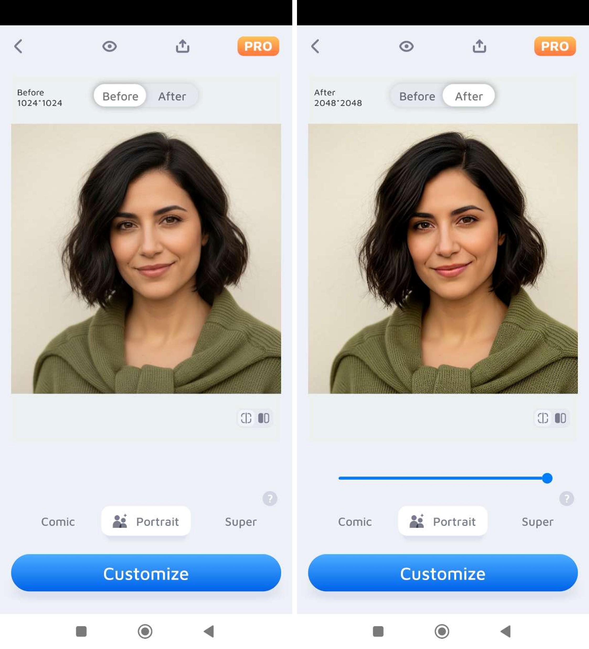 EnhanceFox - app per foto AI