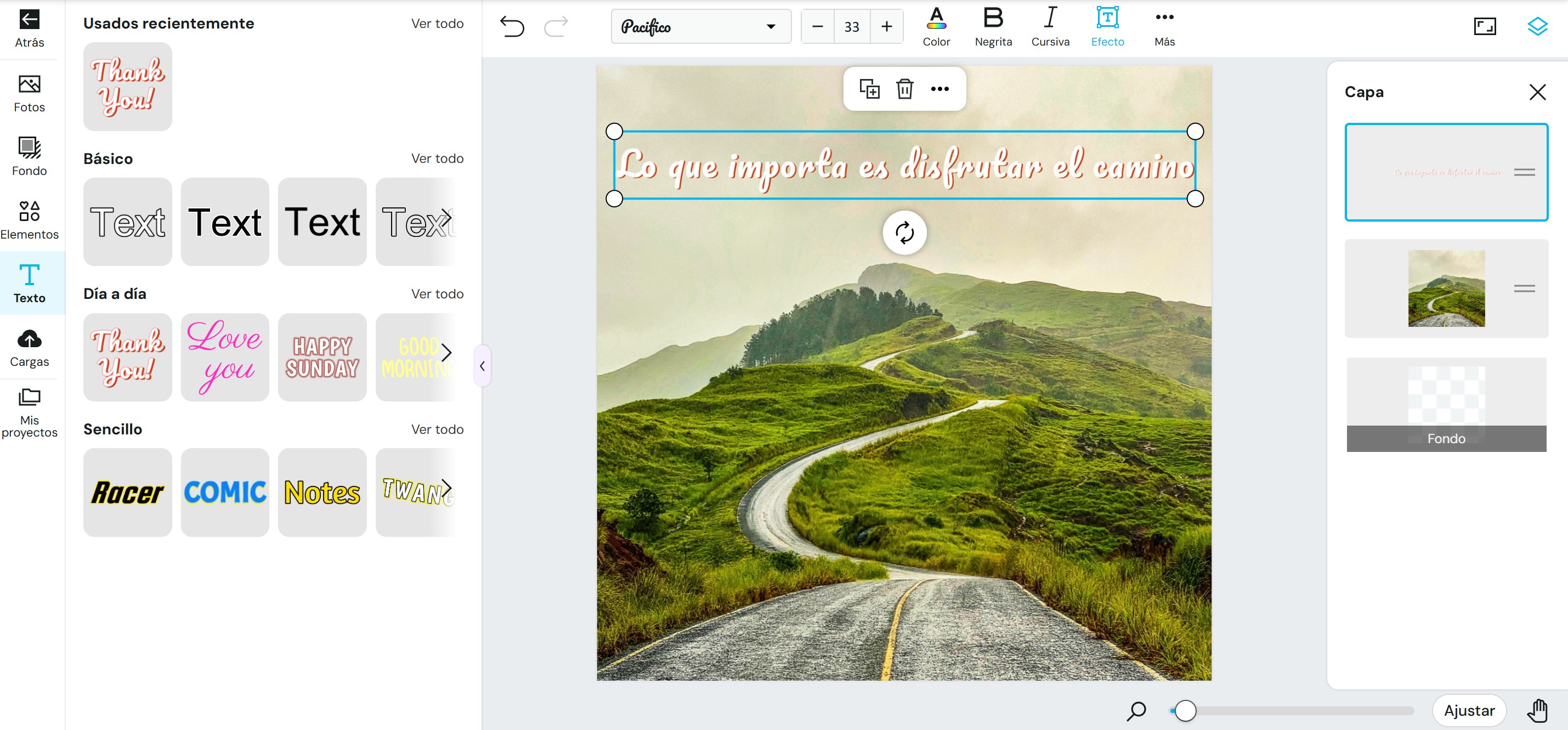 MyEdit - Personalizar fuente, color y estilo del texto en imagen - Paso 4