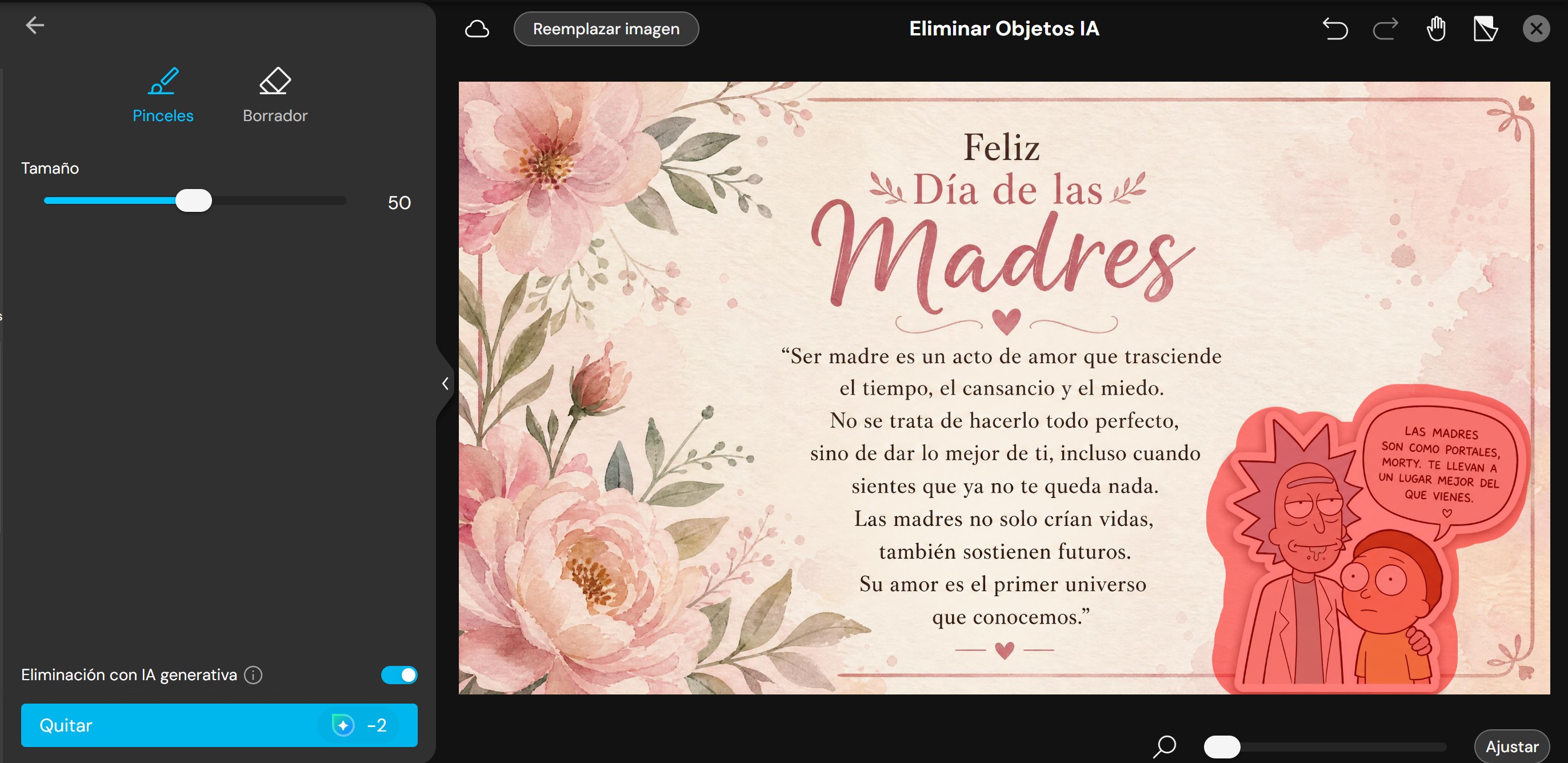 MyEdit - Pintar sobre texto a eliminar con pincel IA - Paso 3