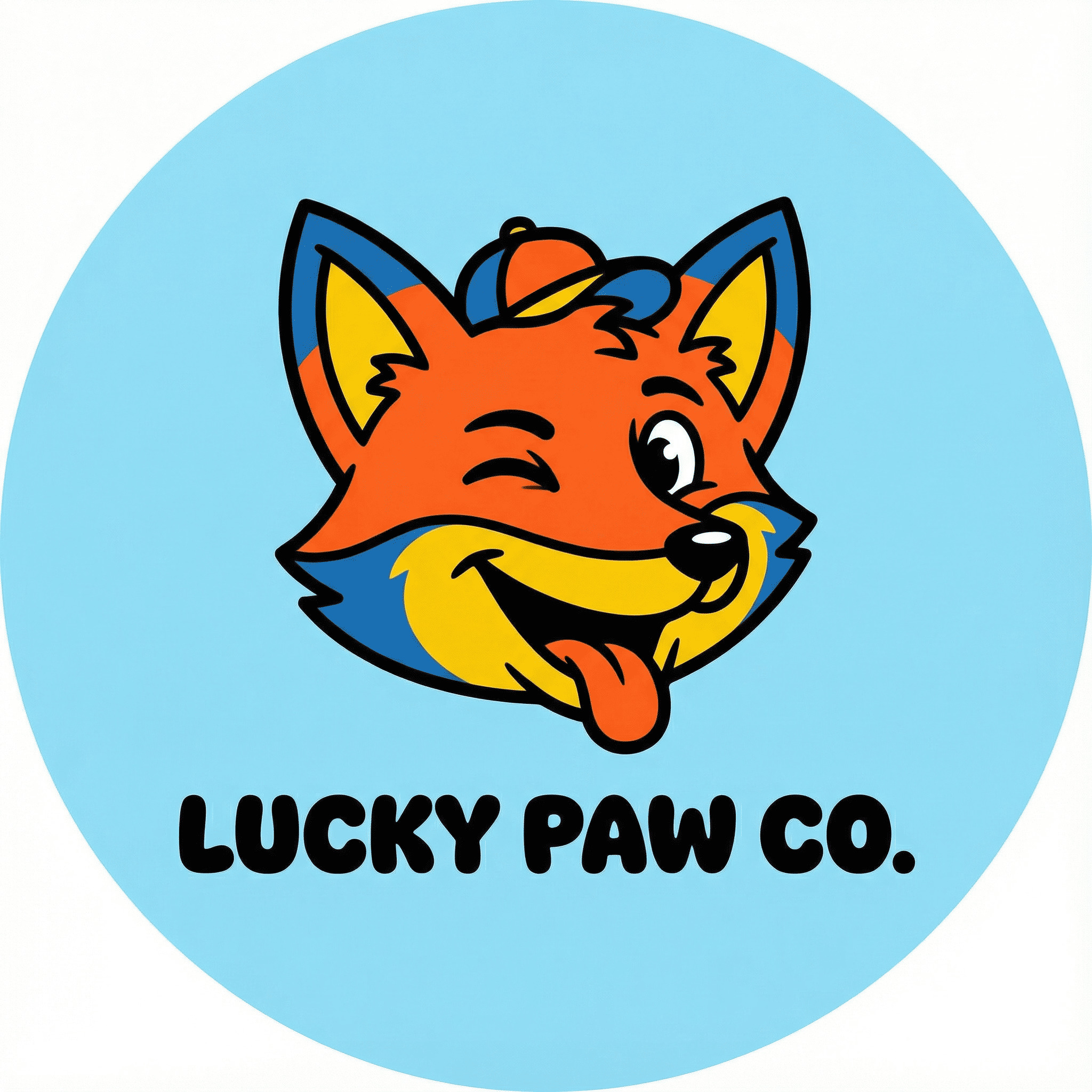 Expressive mascot face logo AI-generated design