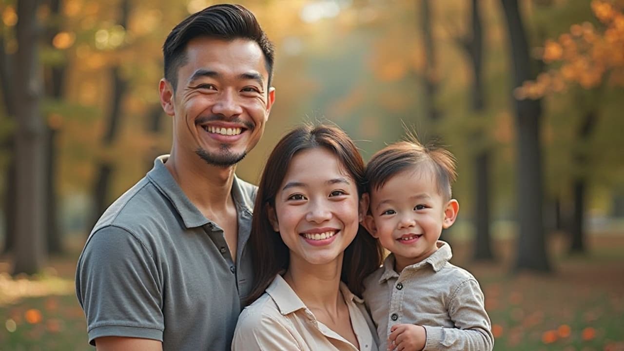 Foto de referencia para crear foto de navidad en familia