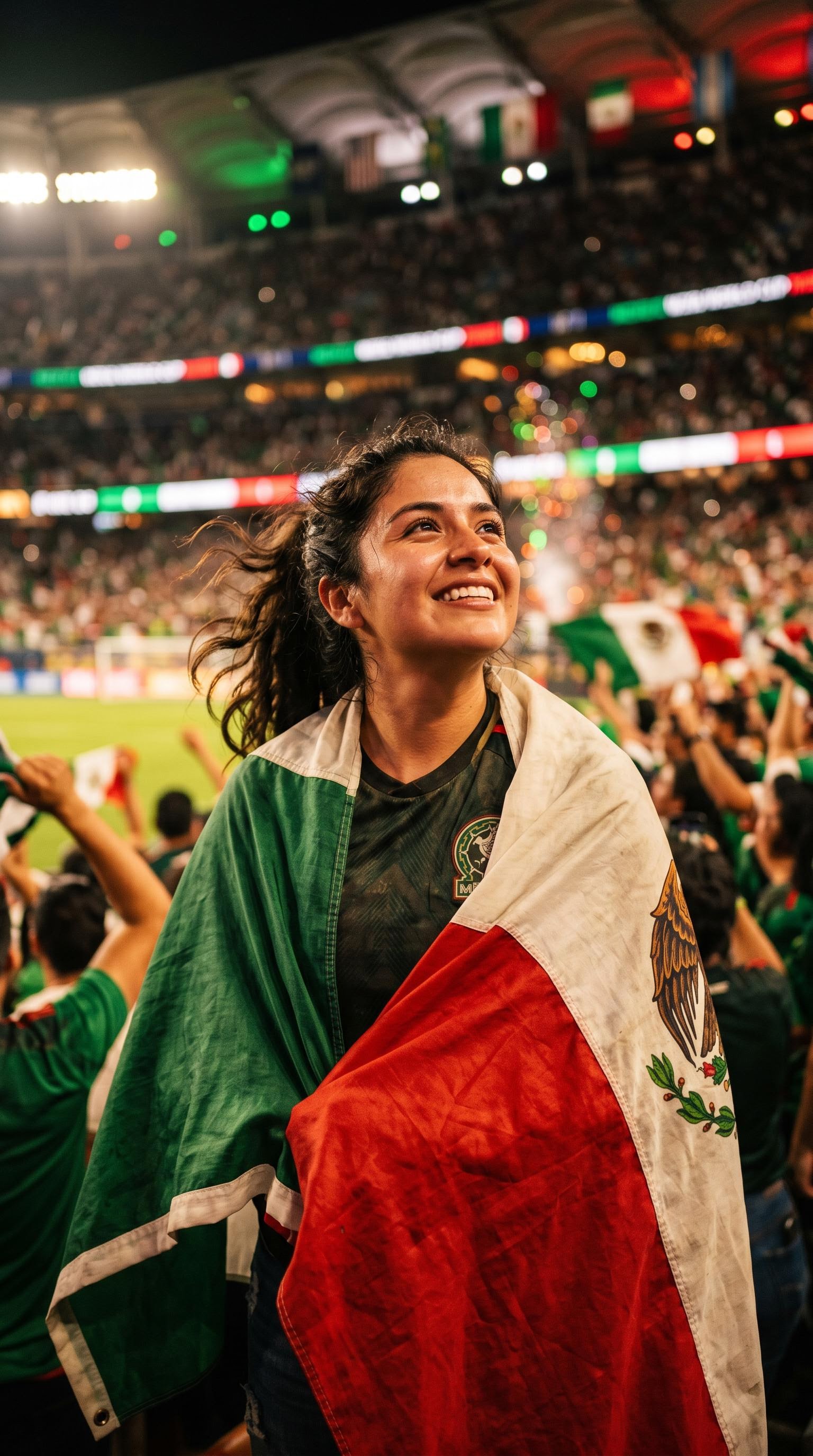 Fan portrait with national flag for the World Cup, AI generated