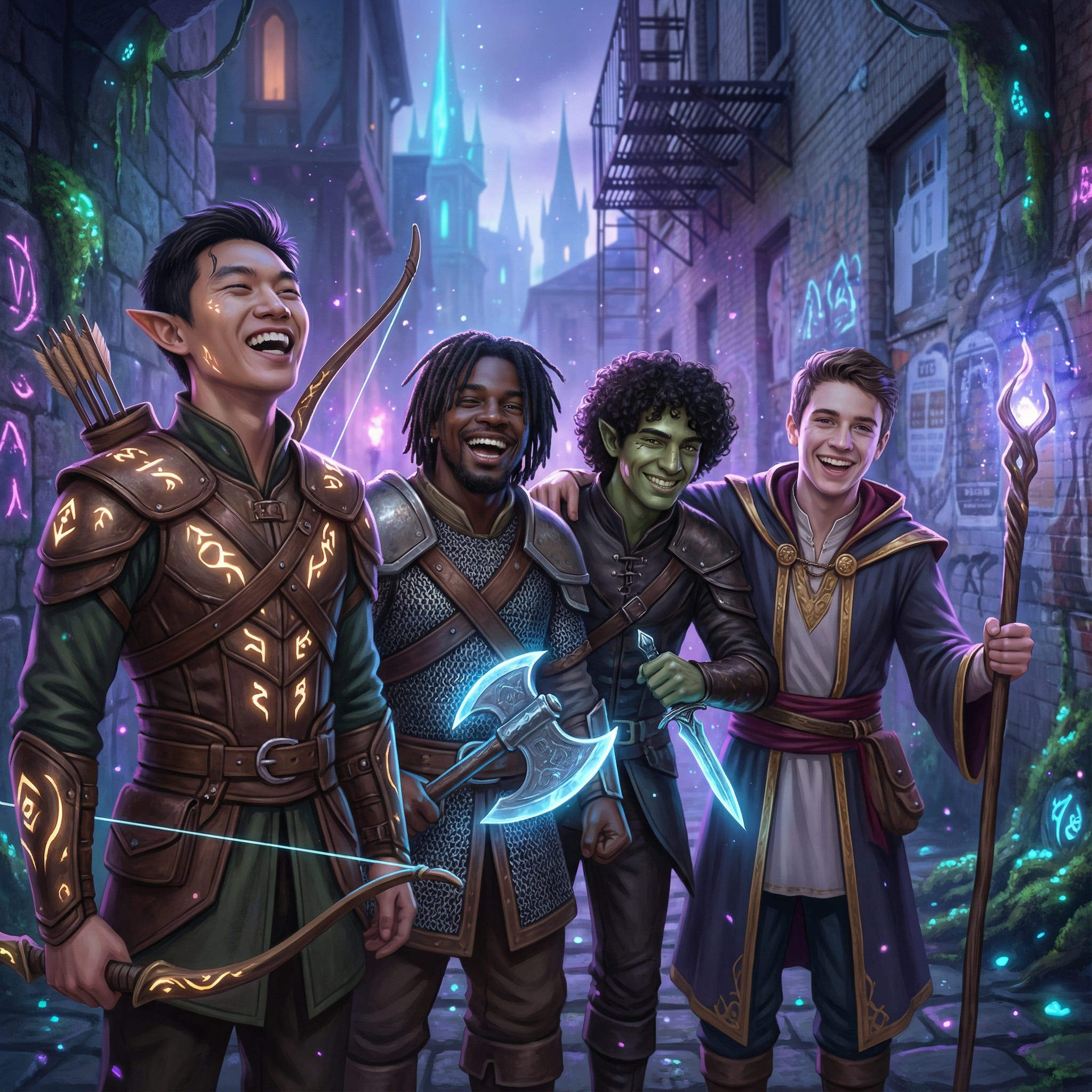 Generated AI Fantasy Glow Image After