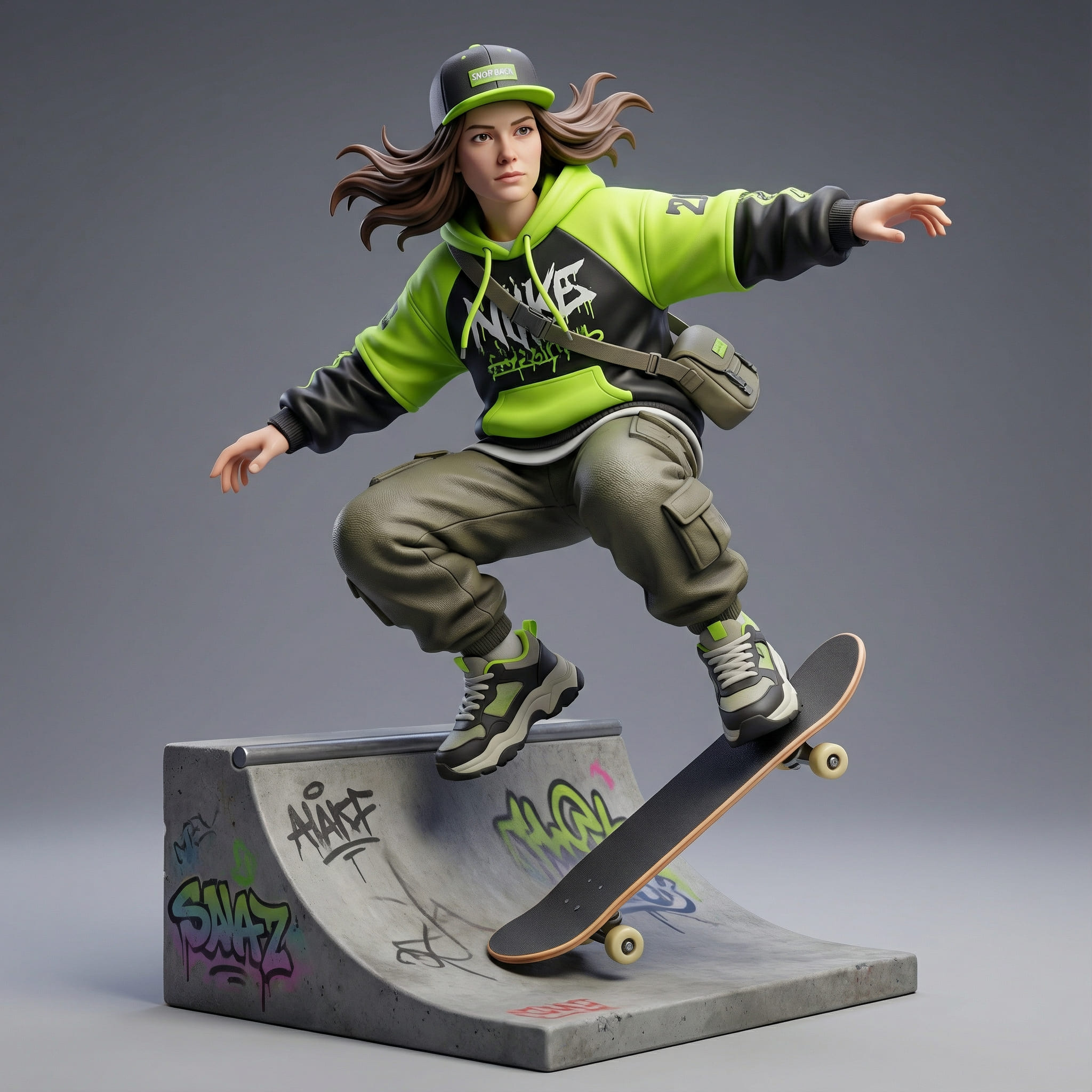 KI-generierte Streetwear 3D-Figur