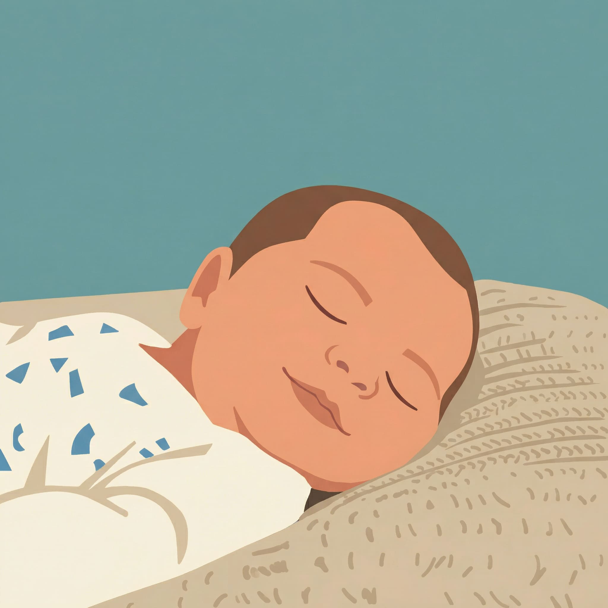 Portrait turned into modern flat illustration with graphic shapes