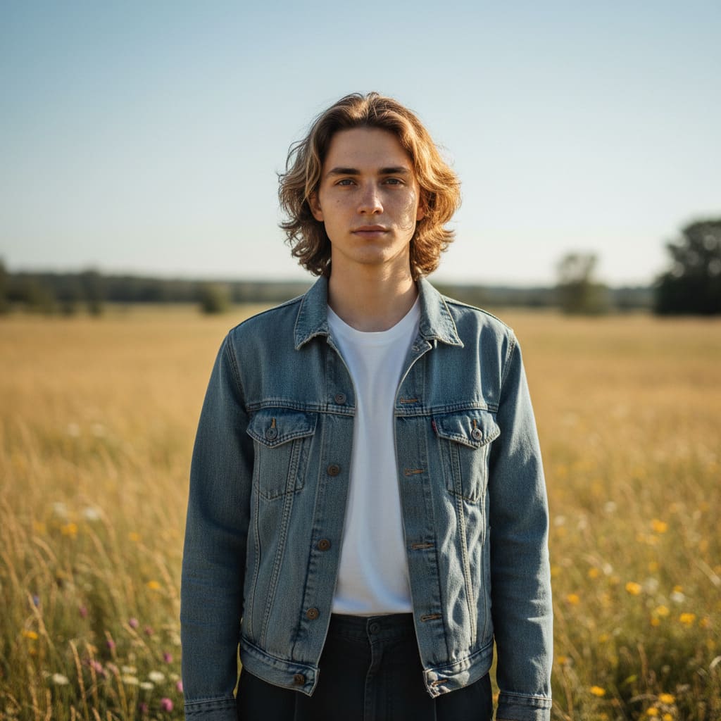 Referenzfoto vor surrealen Wolken