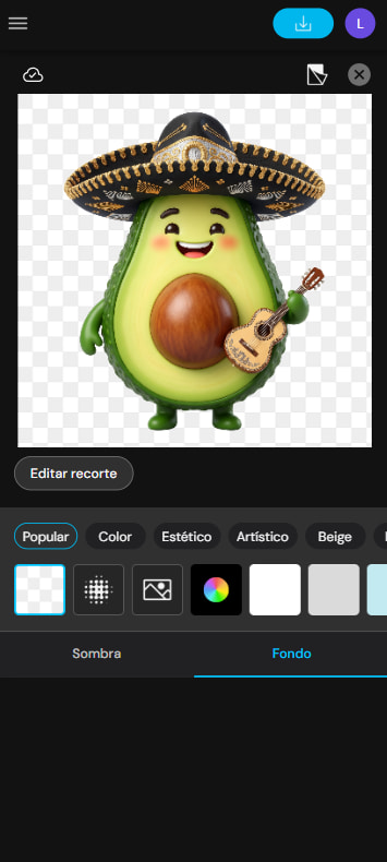 Quitar fondo para emojis en MyEdit