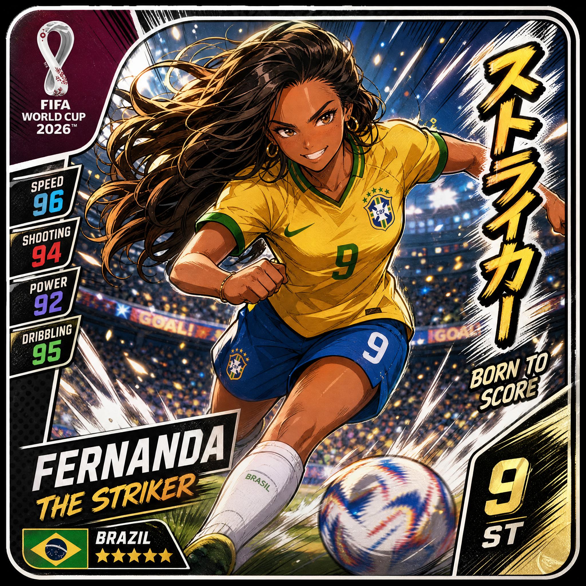 Football Manga Character Sticker Prompt