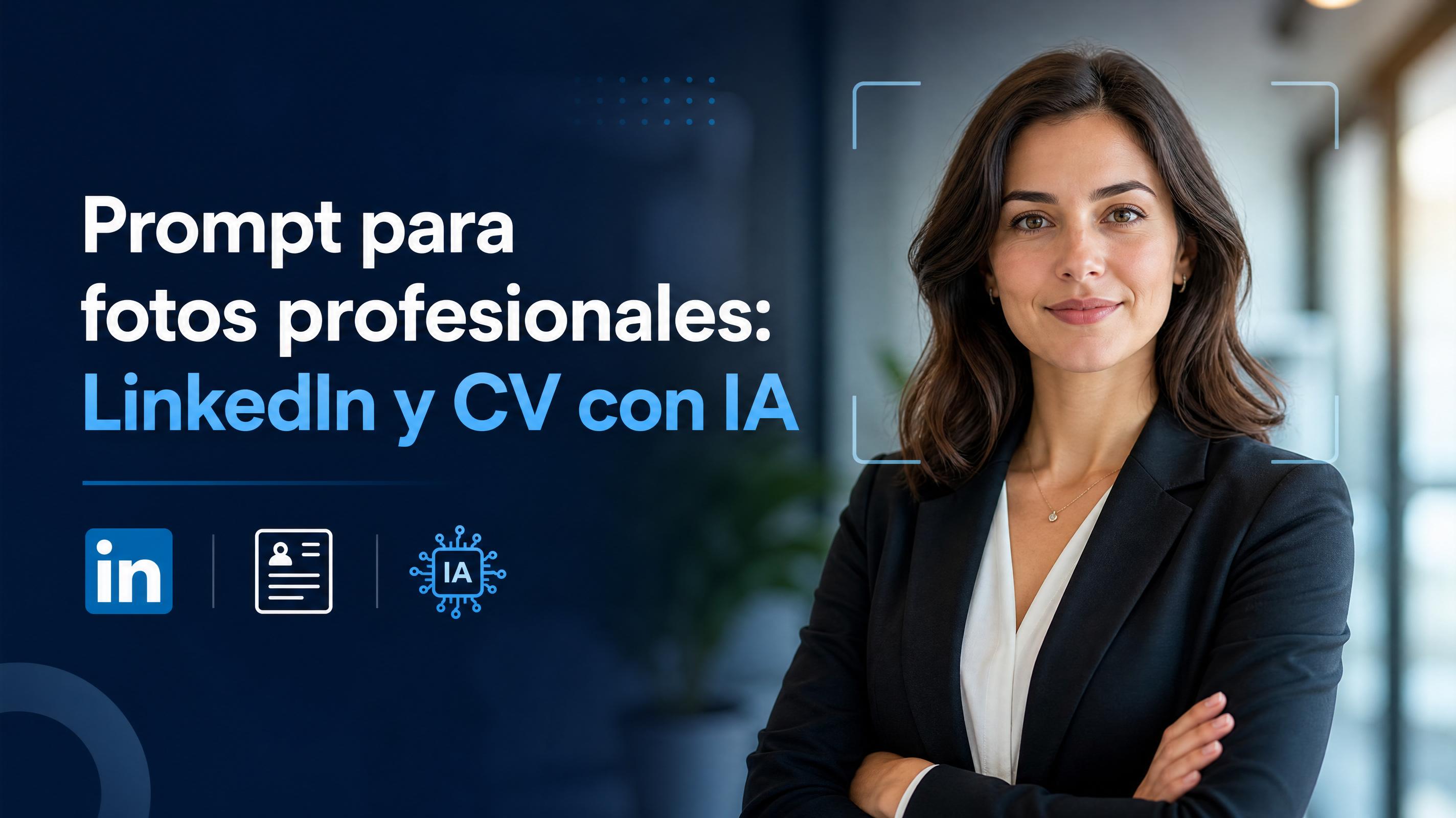 Prompt para fotos profesionales: LinkedIn y CV con IA