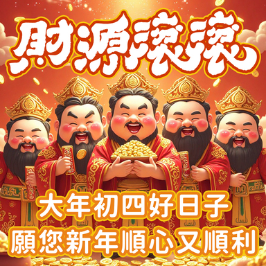 大年初四早安圖下載