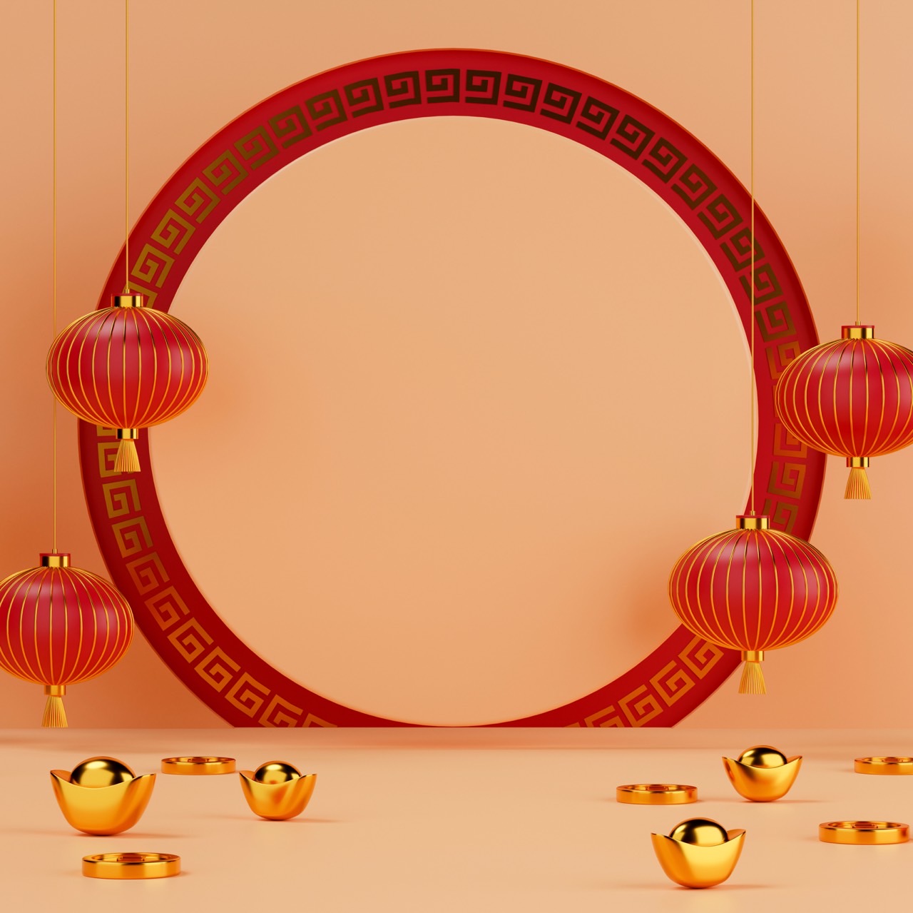 初四迎財神圖案