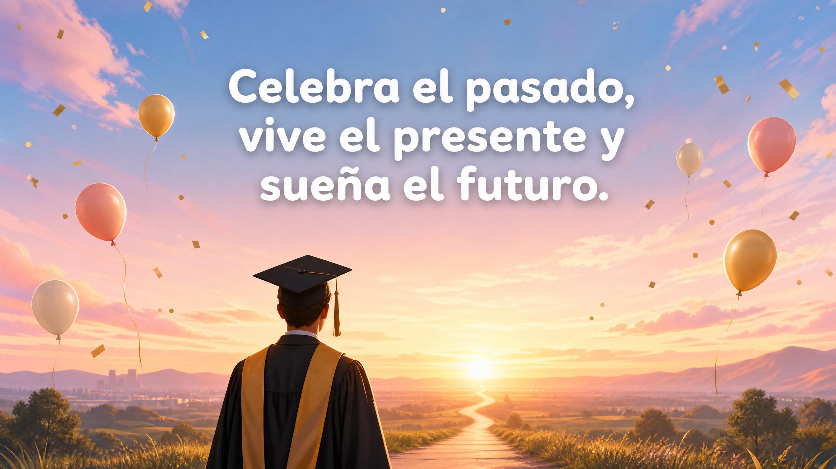 Frase de graduación sobre la vida: celebra el pasado, vive el presente y sueña el futuro