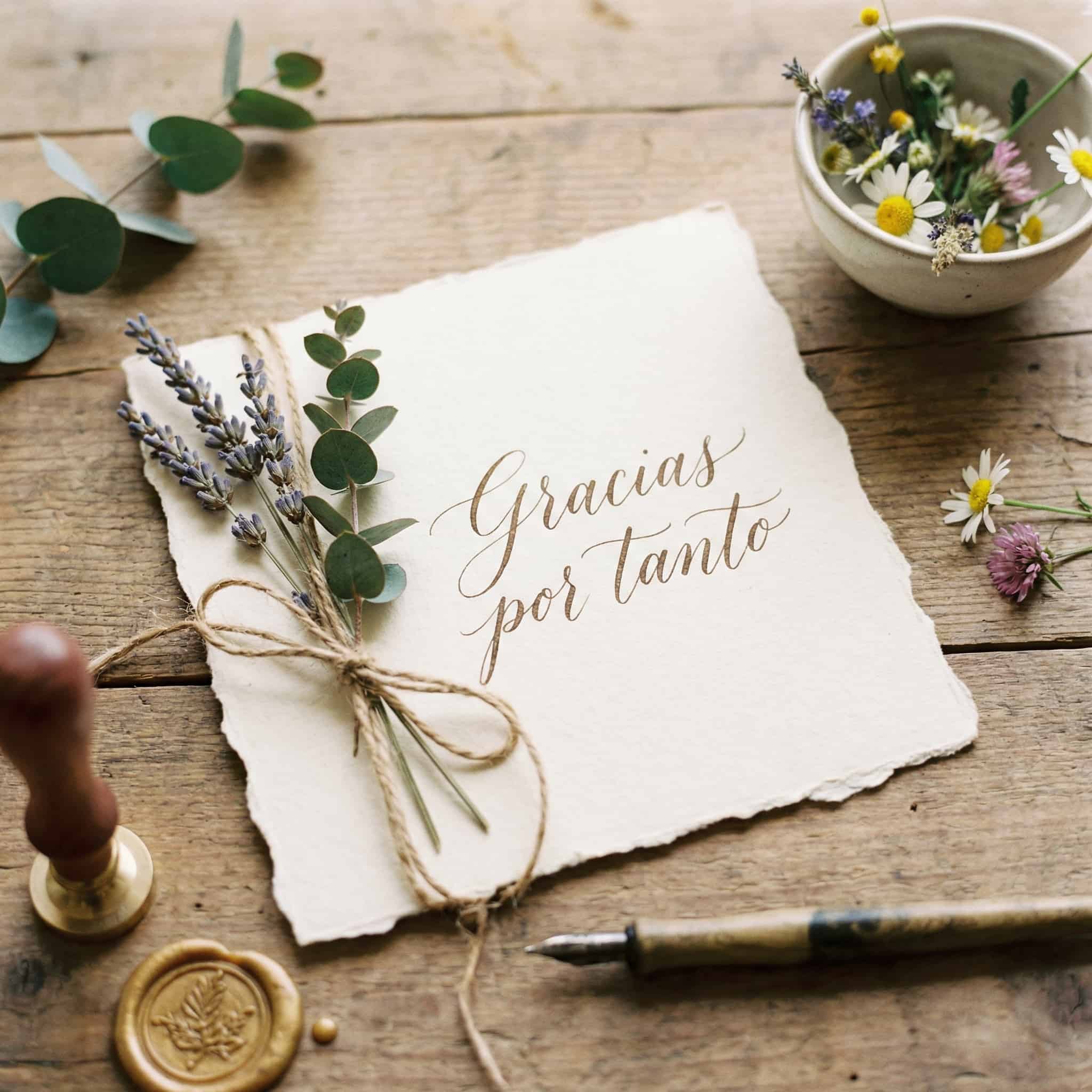 Palabras de agradecimiento cortas