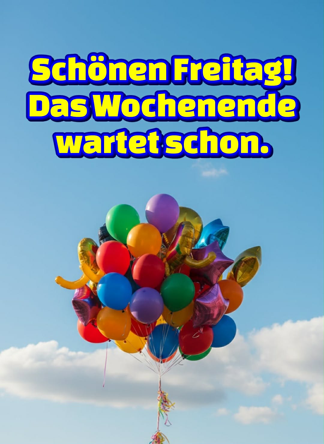 Freitagsbild mit Gruß: 'Schönen Freitag! Das Wochenende wartet schon.'