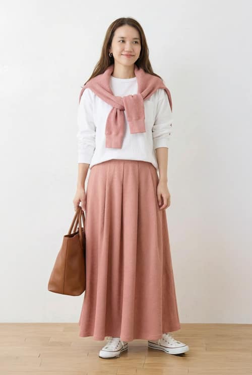 お花見デートコーデ