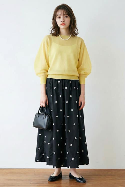 お花見デートコーデ