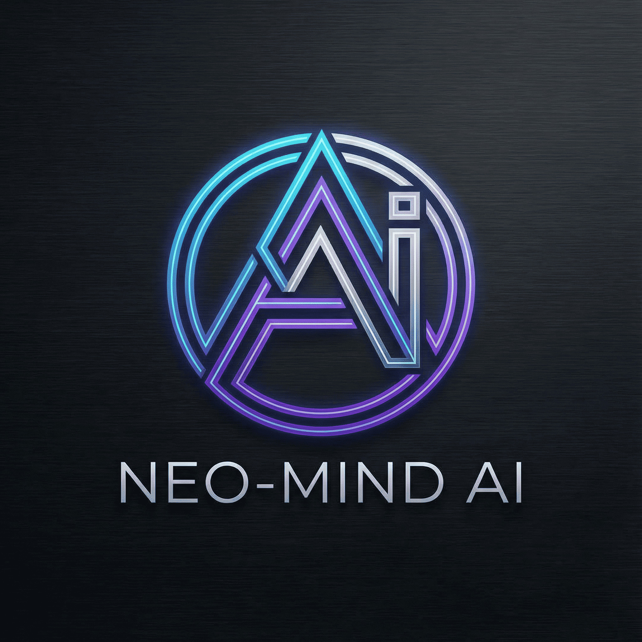 Futuristic tech logo AI-generated design