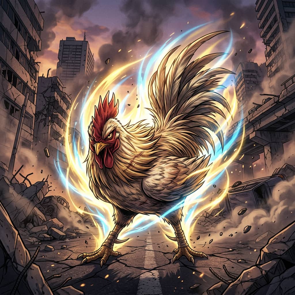 Imagen inspirada en el anime Rooster Fighter creada con MyEdit