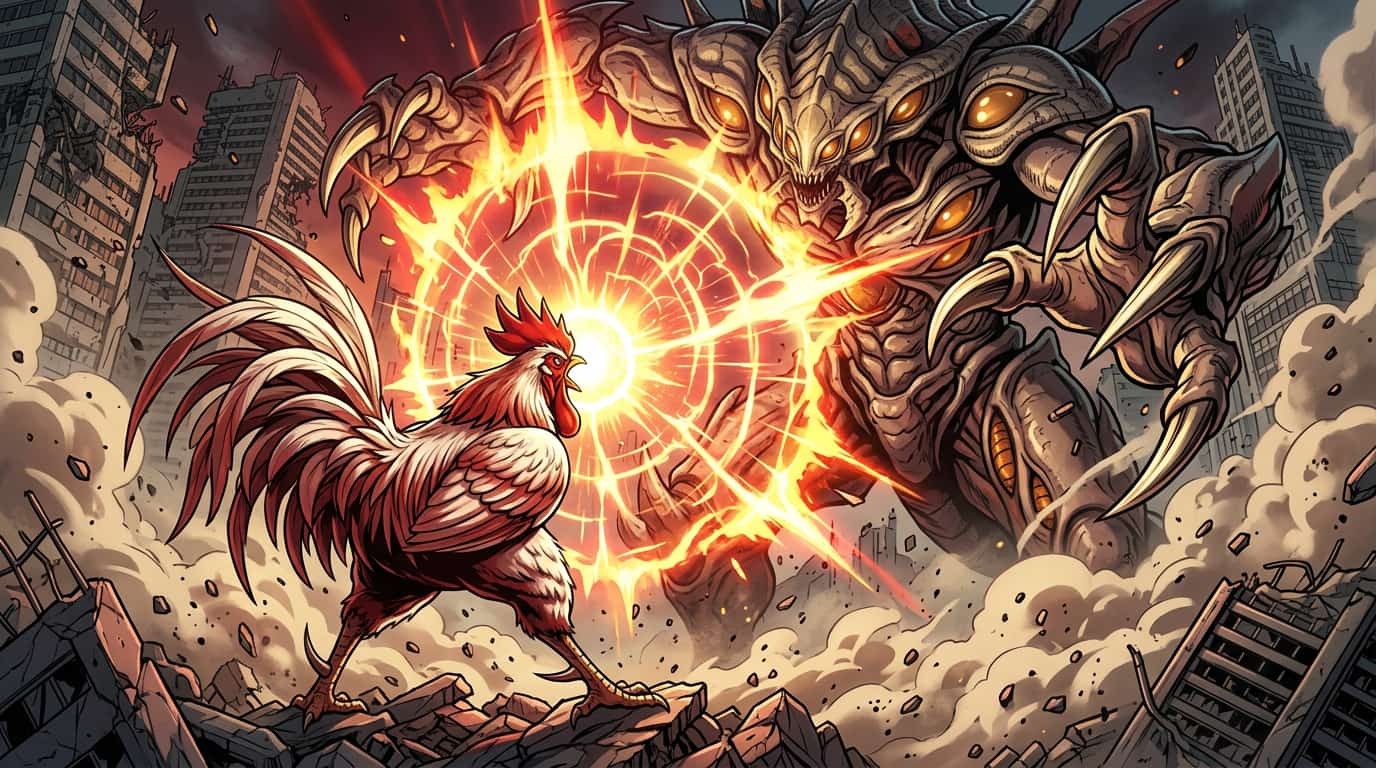 Imagen inspirada en el anime Rooster Fighter creada con MyEdit