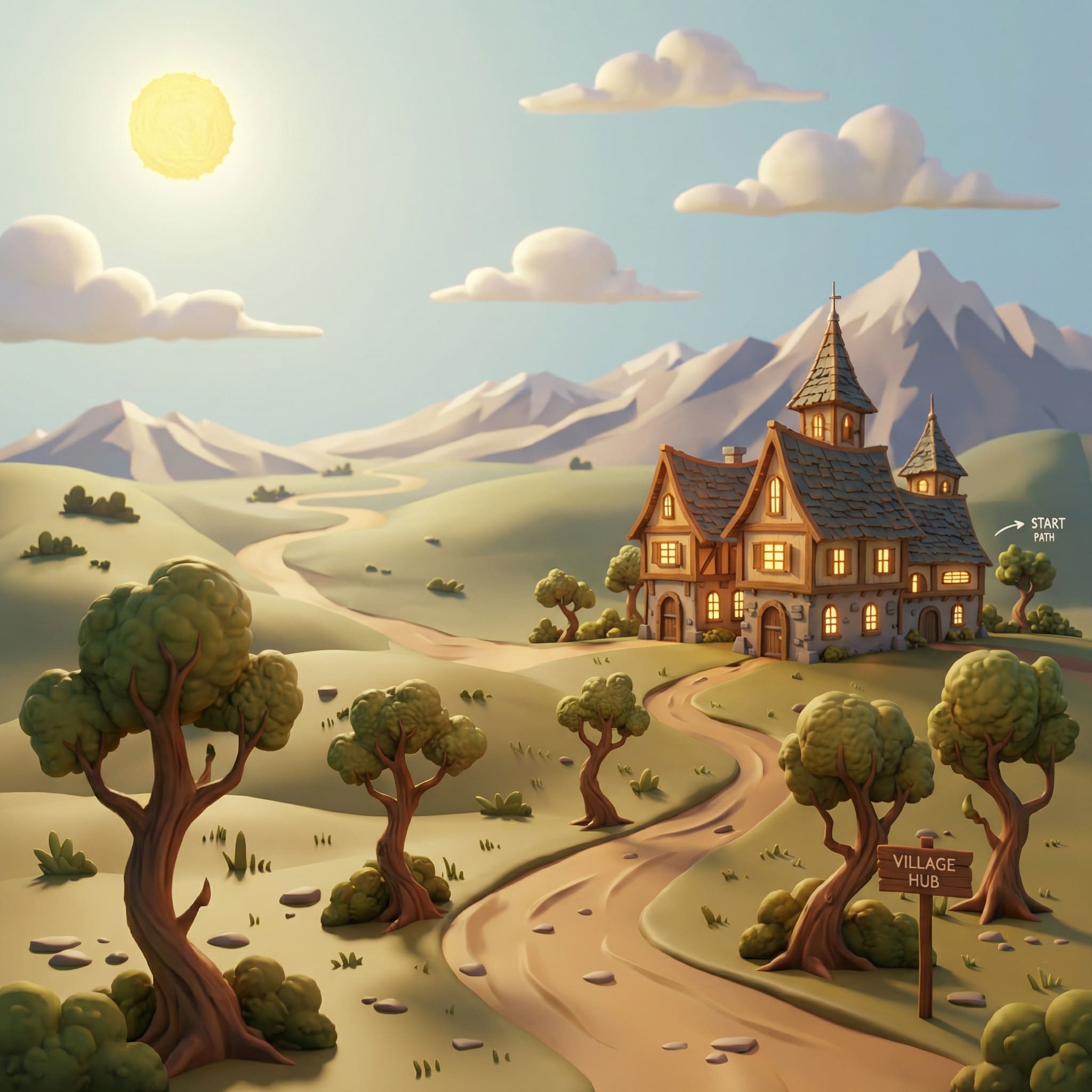 3D environment generated from sketch