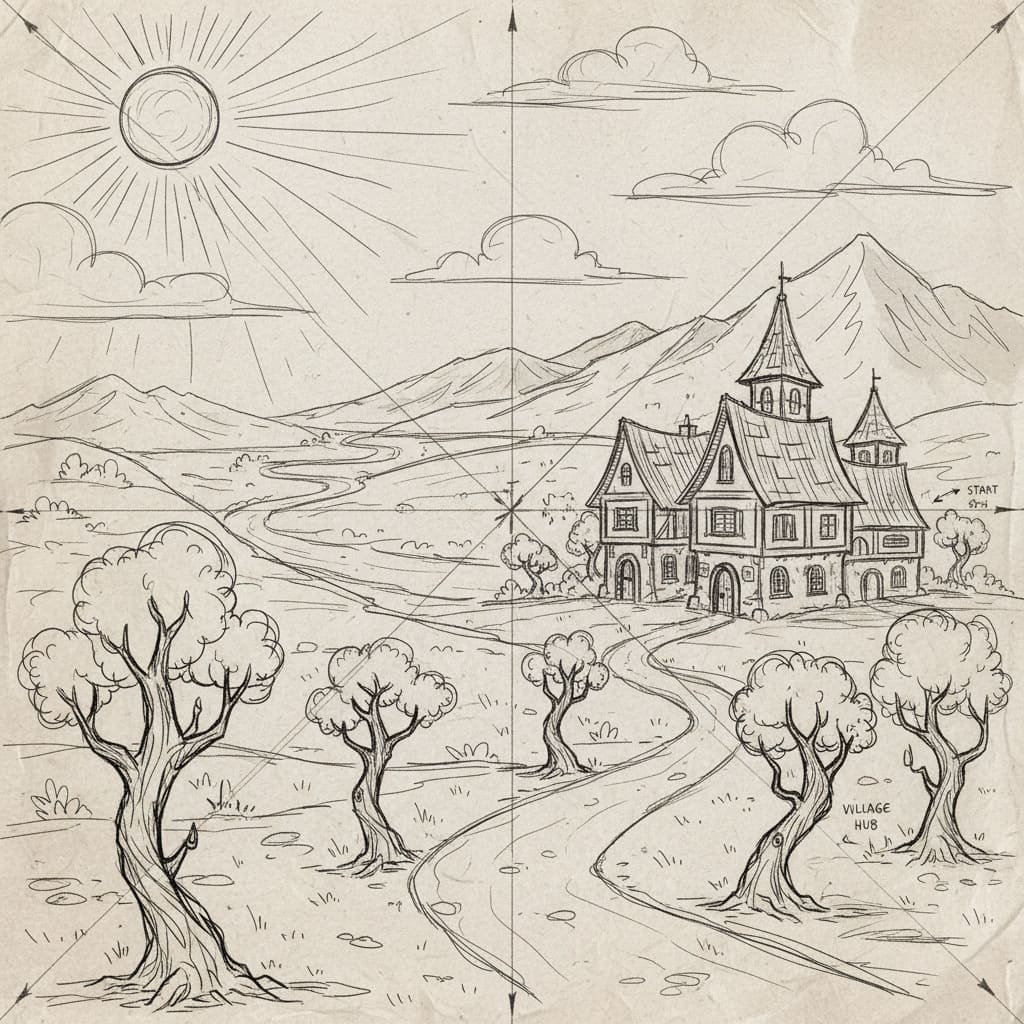 Sketch of game environment