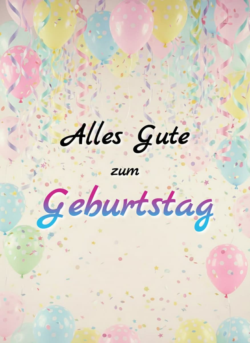 Geburtstagsbild mit Gruß: 'Alles Gute zum Geburtstag'
