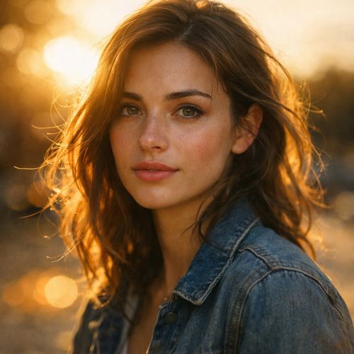 ChatGPT KI-Bild realistisches Porträt im Gegenlicht