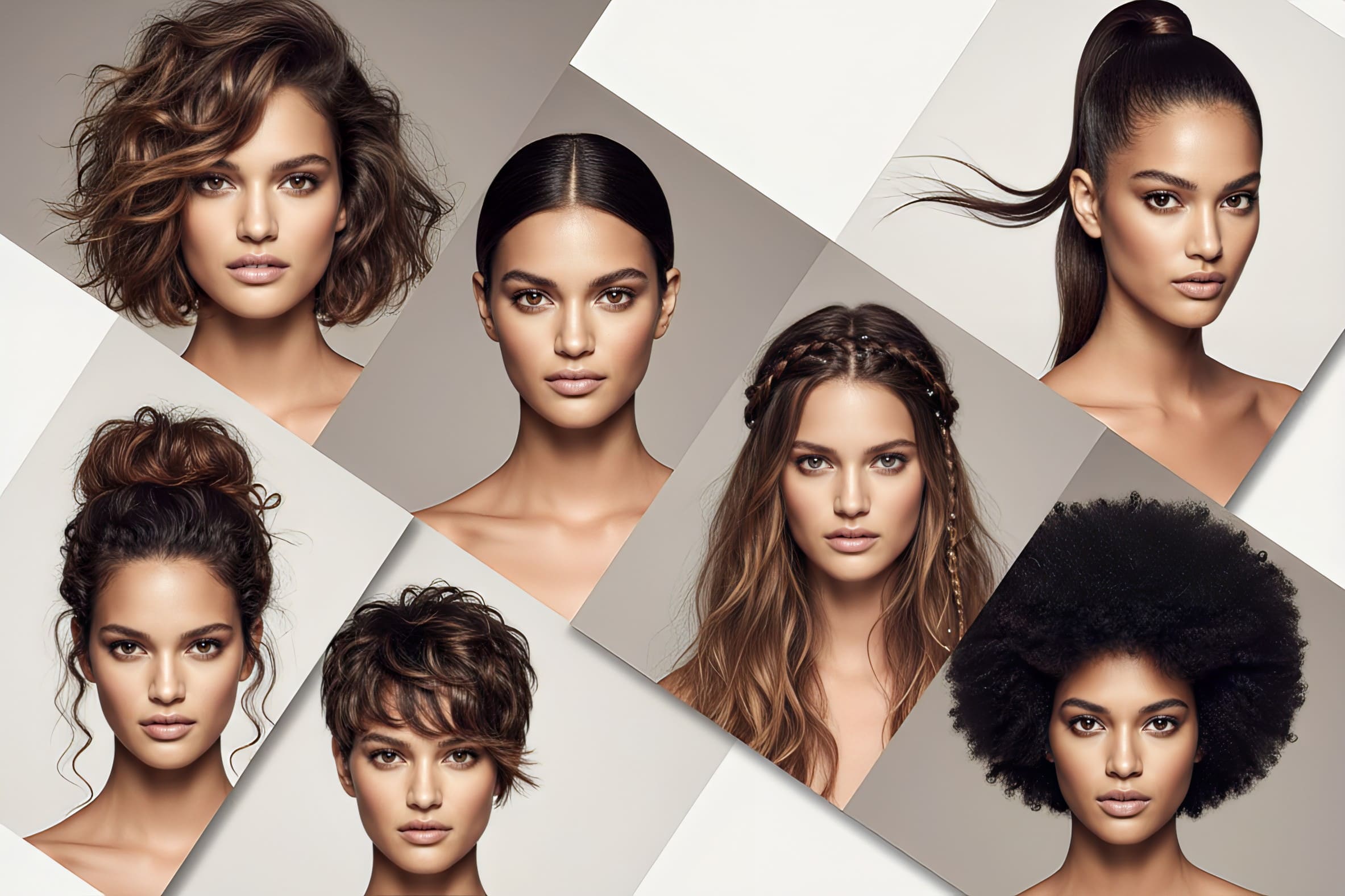 Realistische KI-Frisuren, erstellt mit Prompts