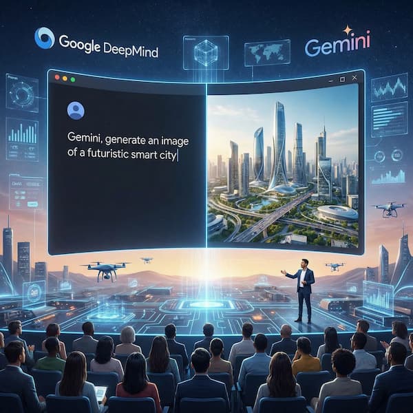 Geminiでプロンプトを入力して高品質な結果を得るイメージ