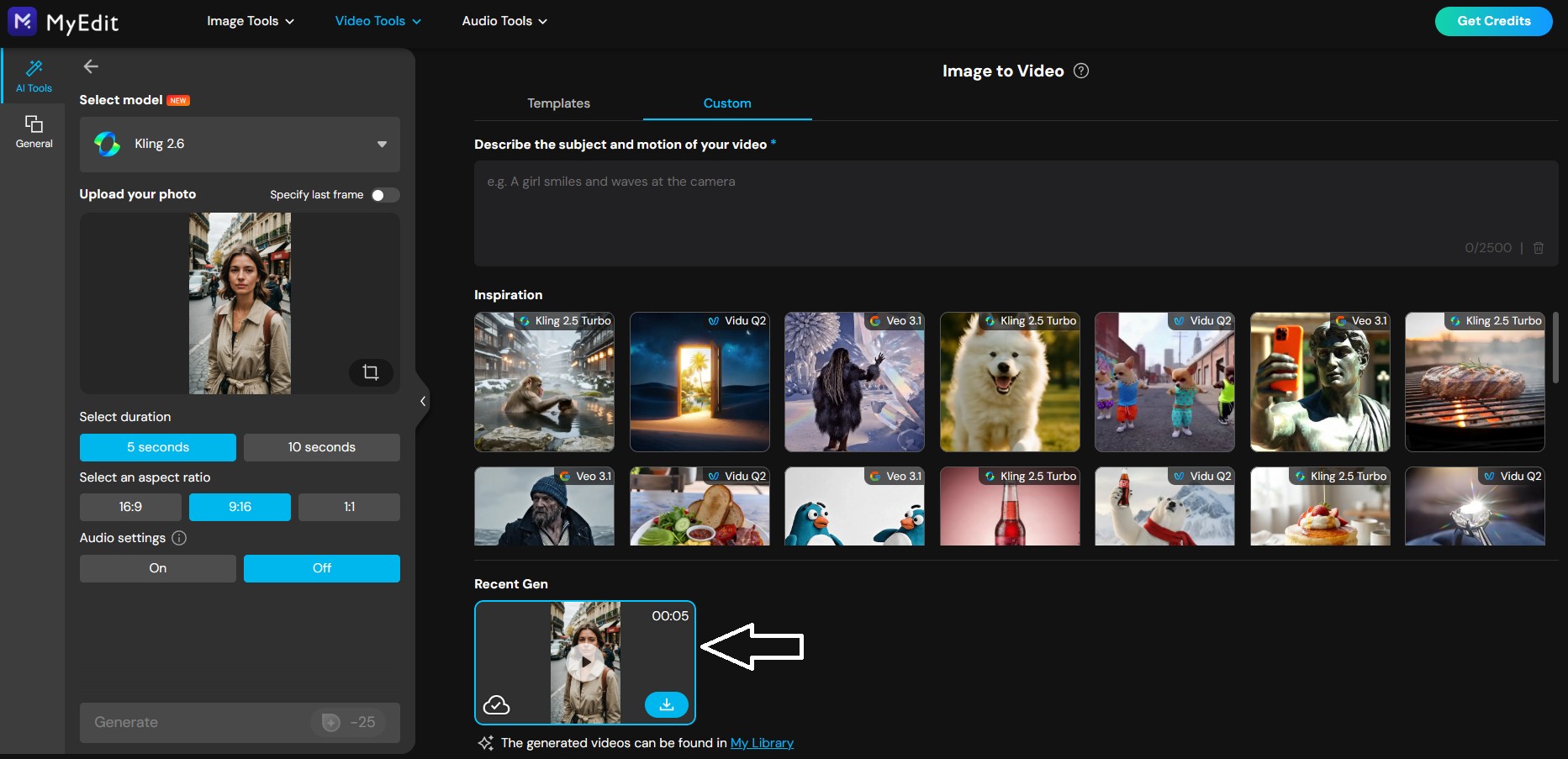 MyEdit - Generate a video from photo 3