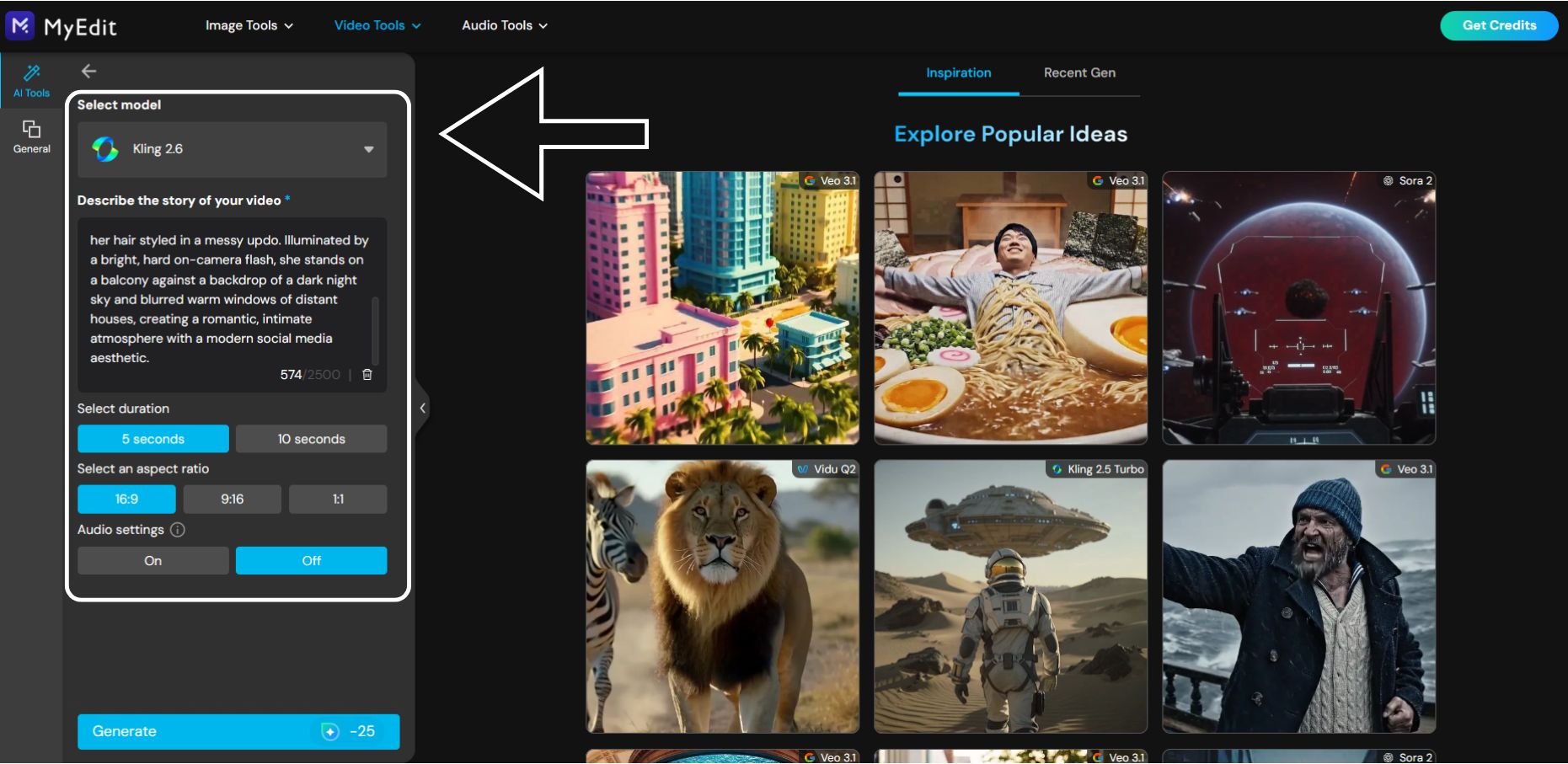 MyEdit - Generate a video from text  2