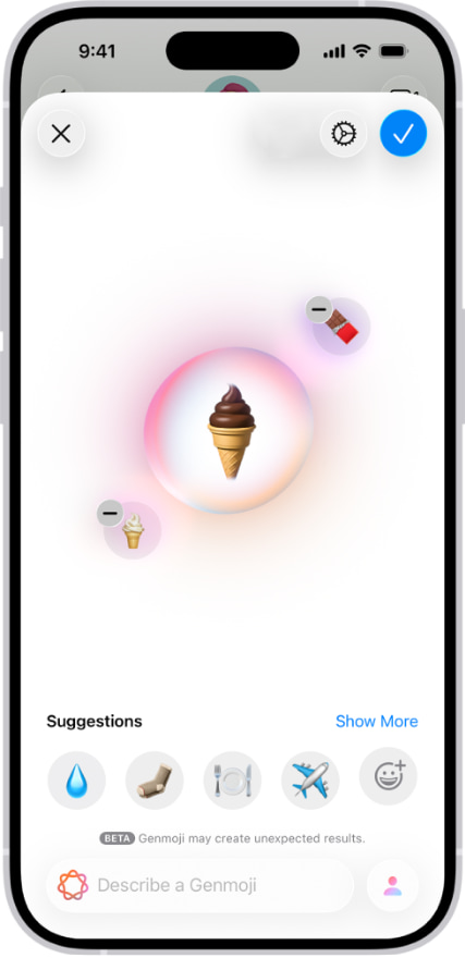 Crear Genmoji en iPhone con descripción de texto