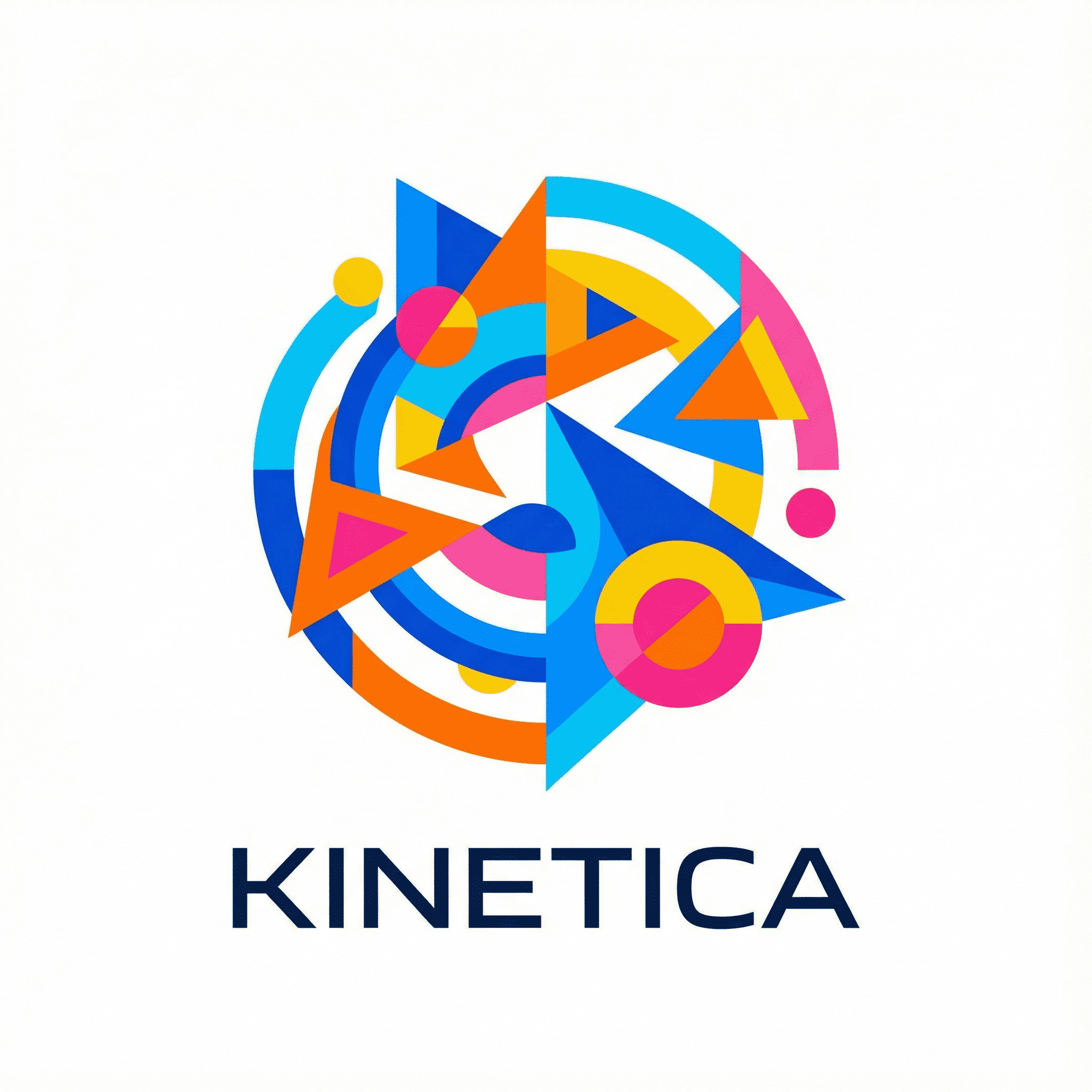 Geometric abstract logo with motion feel AI-generated design