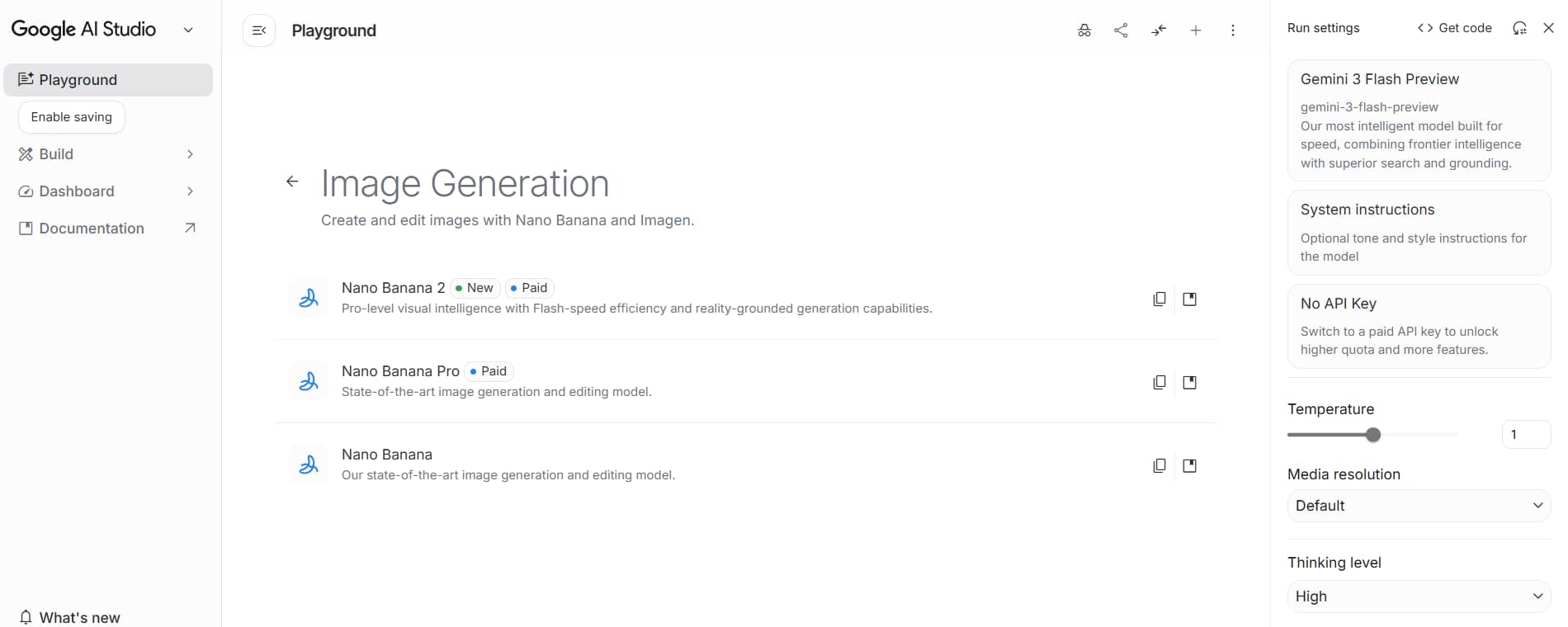 Nano Banana 2 en Google AI Studio