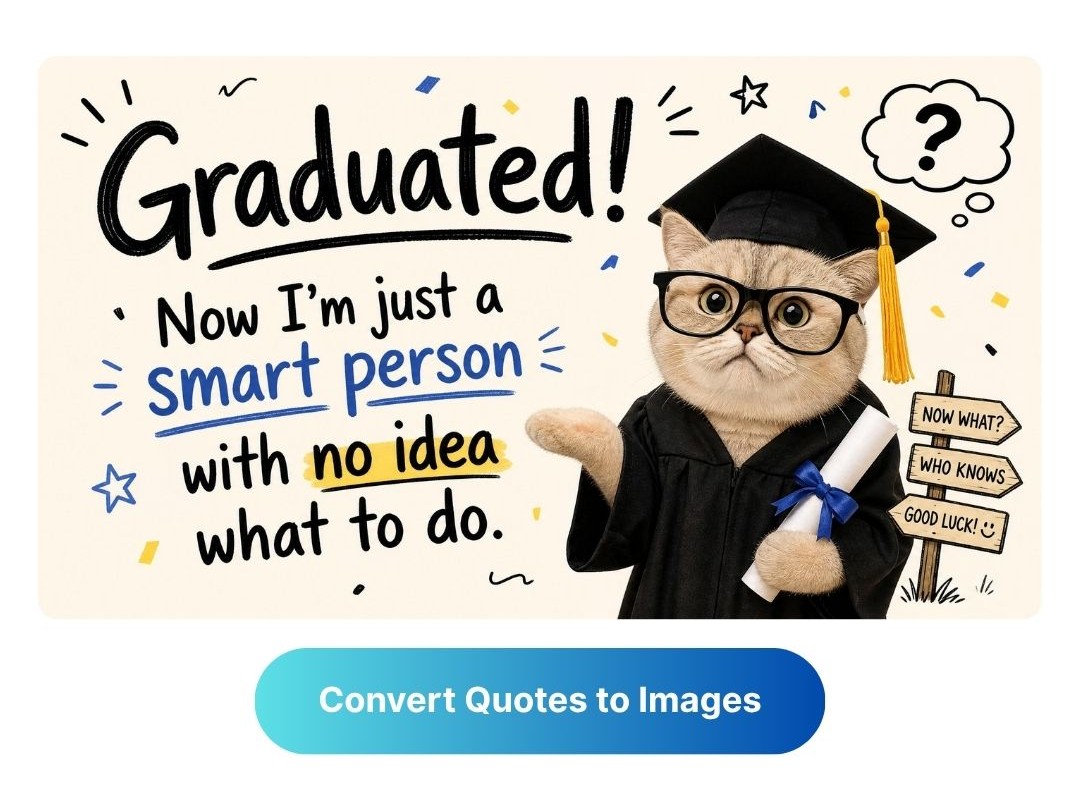  64 Funny Graduation Quotes for 2025 & Fun Ideas for Yearbook Photo