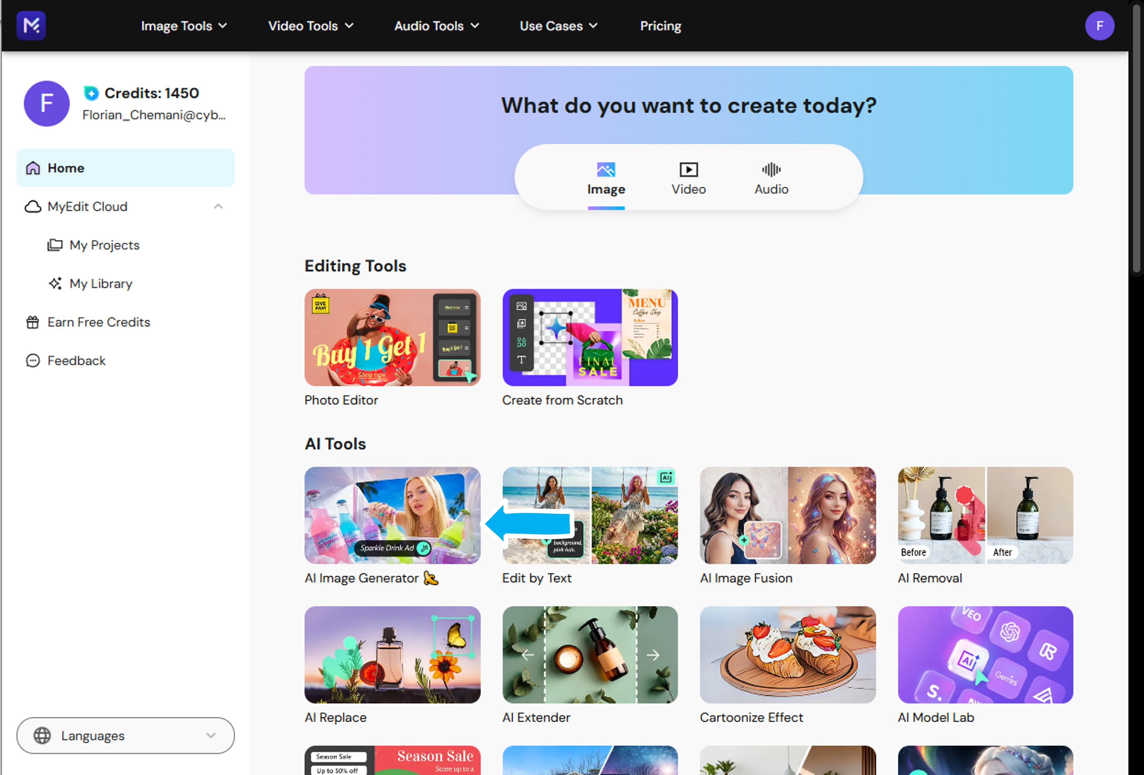 Try Grey Hairstyles with MyEdit - Step 1
