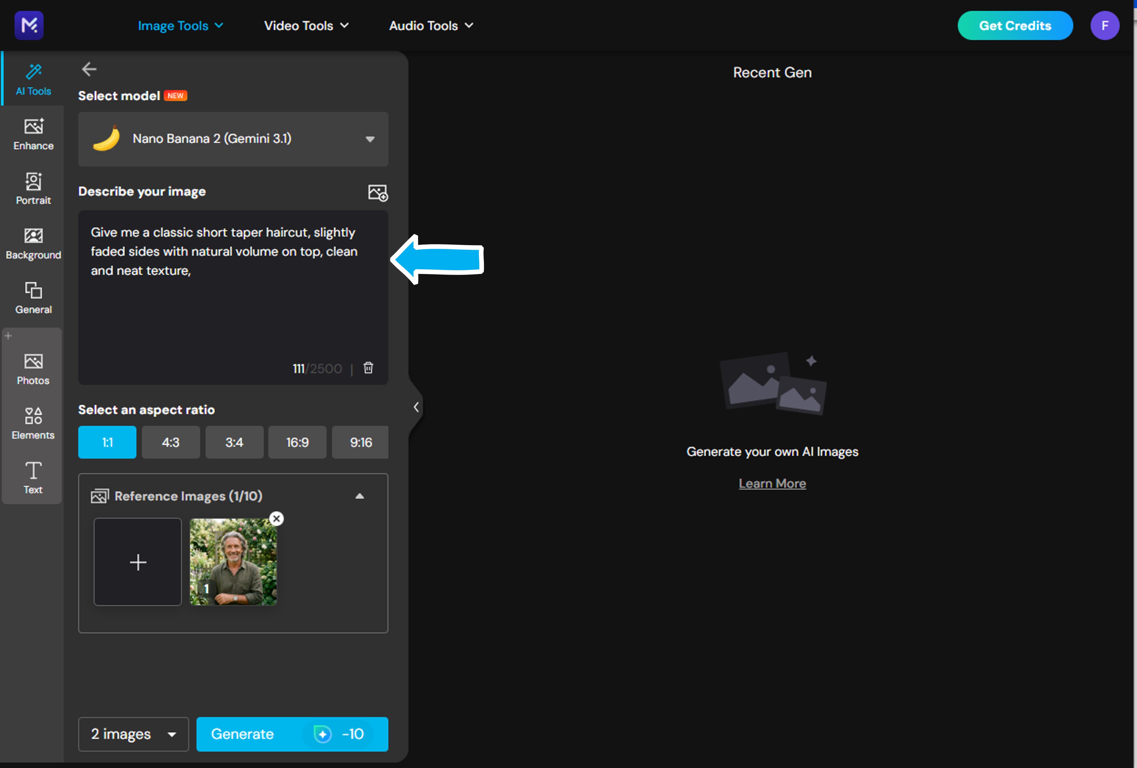 Try Grey Hairstyles with MyEdit - Step 3